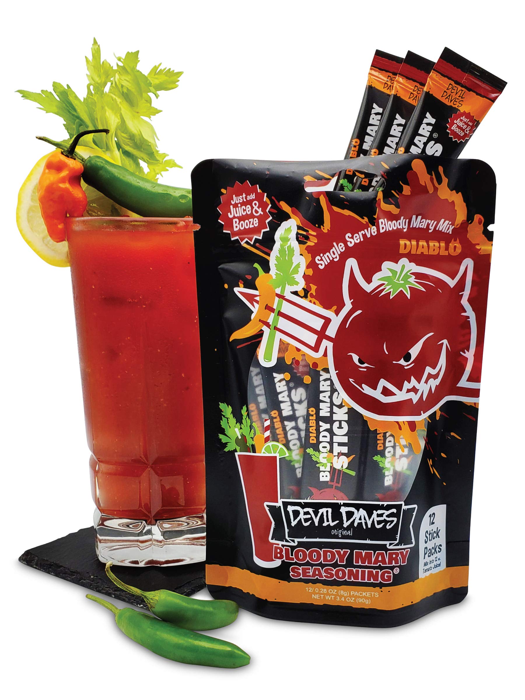 Devil Daves Diablo Bloody Mary Seasoning 12 Pack Pouch
