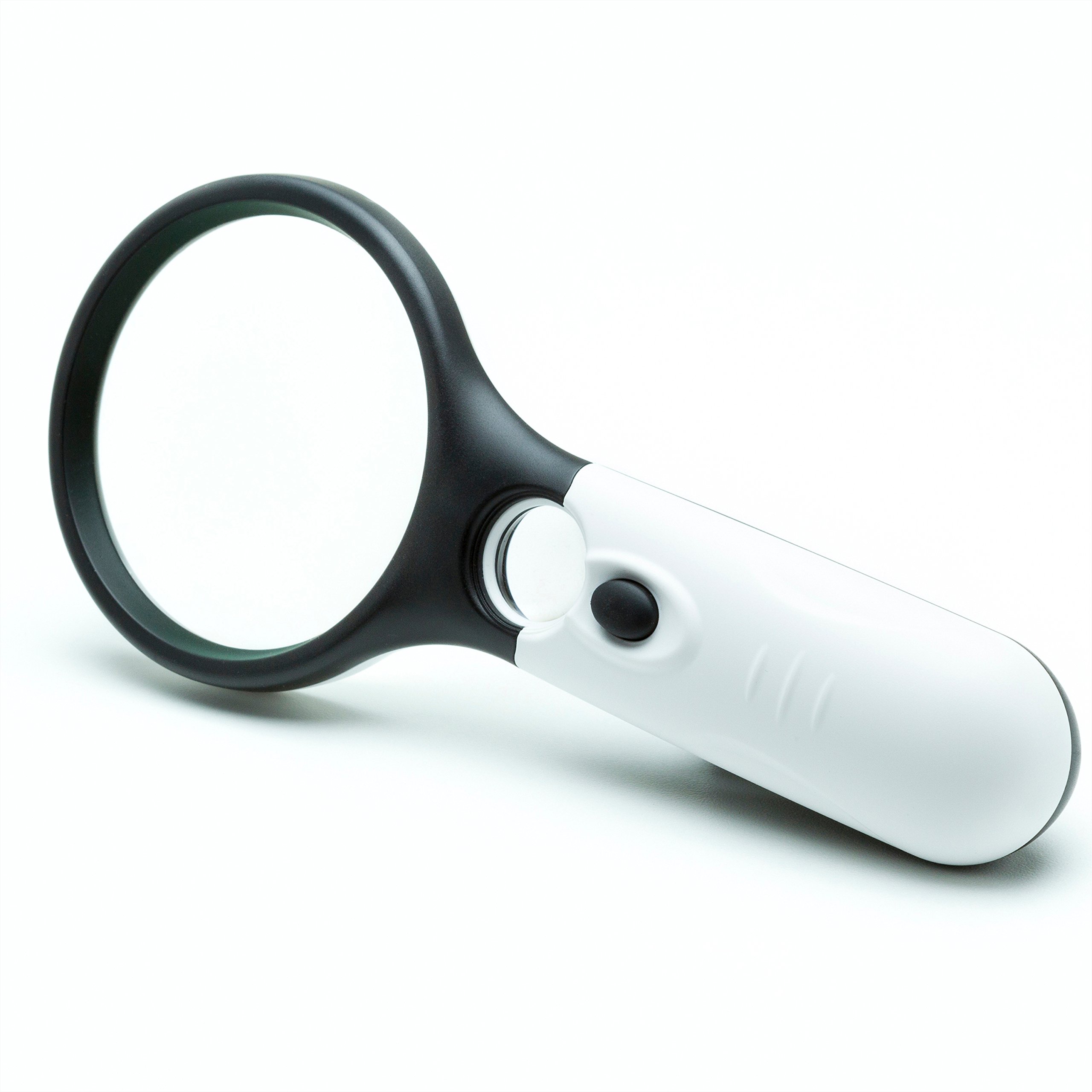 Lighted Magnifying Glass with 3X Magnifier for Reading and 45x Loupe Use as Magnifying  Lens, Jewelers Loupe, or Coin Magnifying Glass with Light, or Handheld  Small Magnifying Glass for Reading Labels