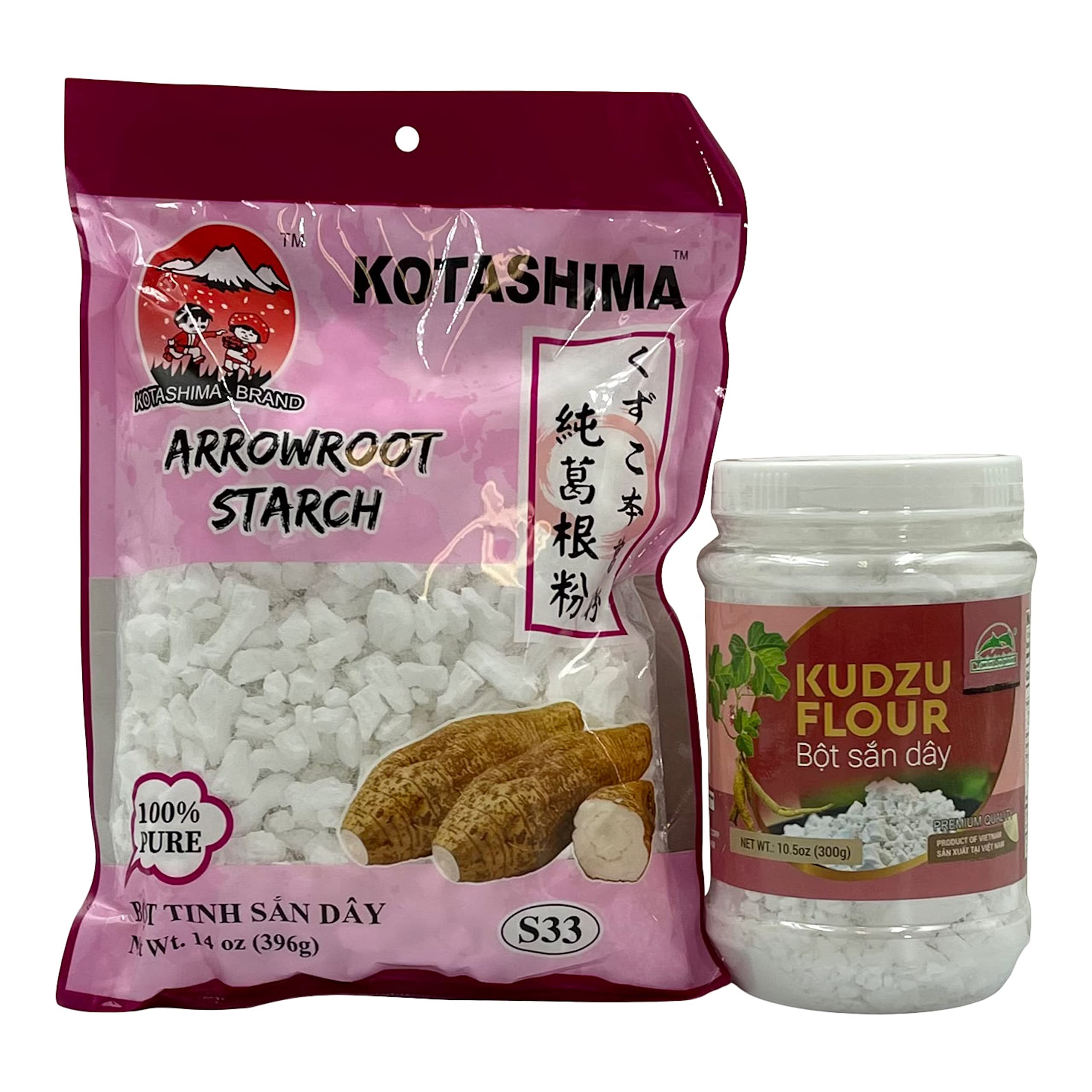 Bot San Day Arrowroot Bundle: Kotashima Arrow Root Chunks and Twin