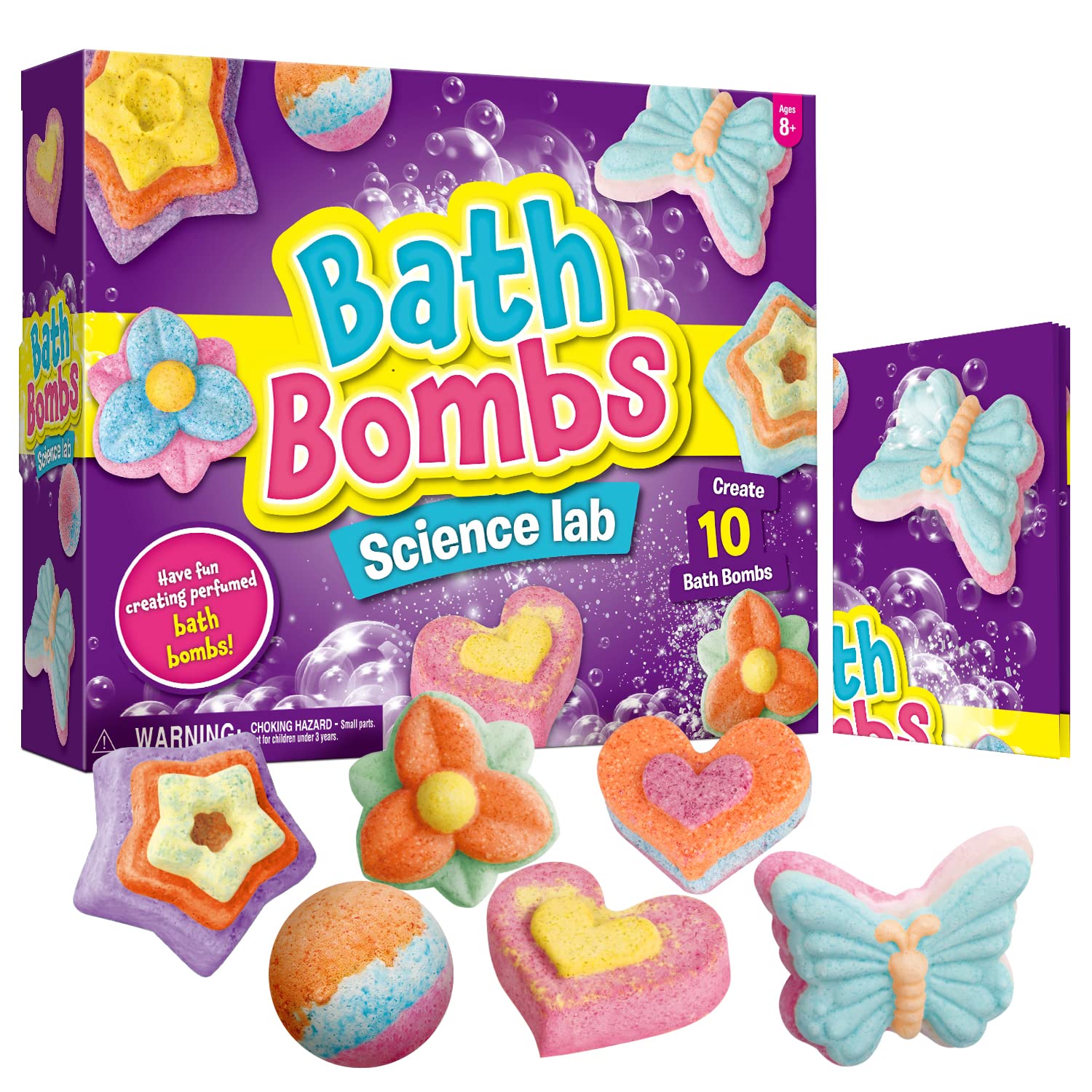 XXTOYS Bath Bombs Science Lab - Create 10 Bath Bombs Bath Toys for Kids -  Great Gifts for Girls Age 8-12 Crafts Kit for Girls Spa Kit for Girls