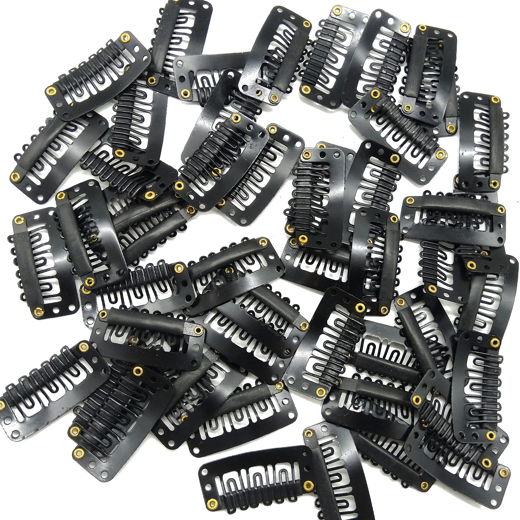 neitsi 80pcs i shape snap clips metal clips for hair extensions diy clip on  2 3cm black brown yellow 2023 - US $22.99