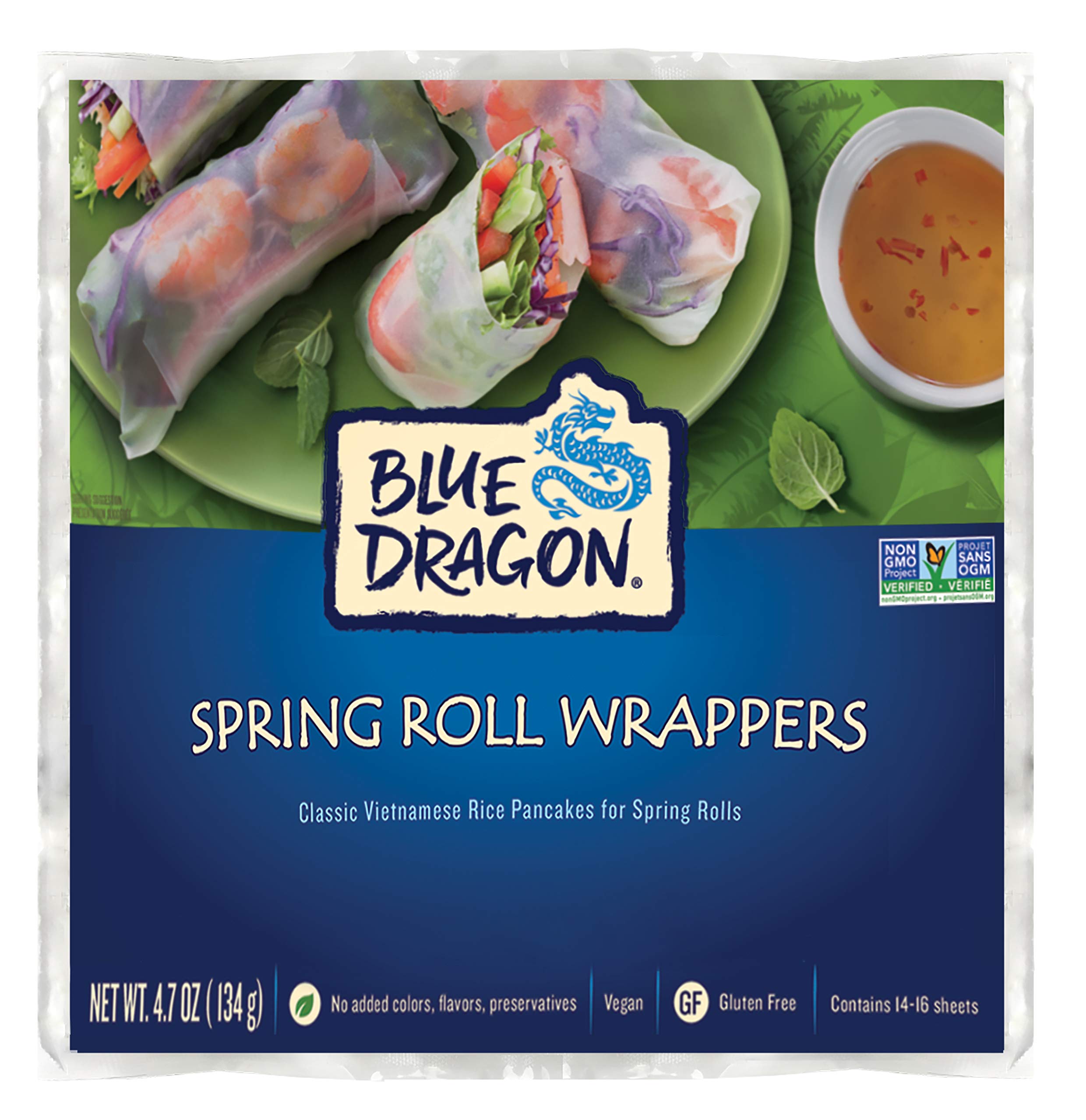 Blue Dragon Spring Roll Wrapper oz, 4.7 Ounce 4.7 Ounce (Pack of 1)