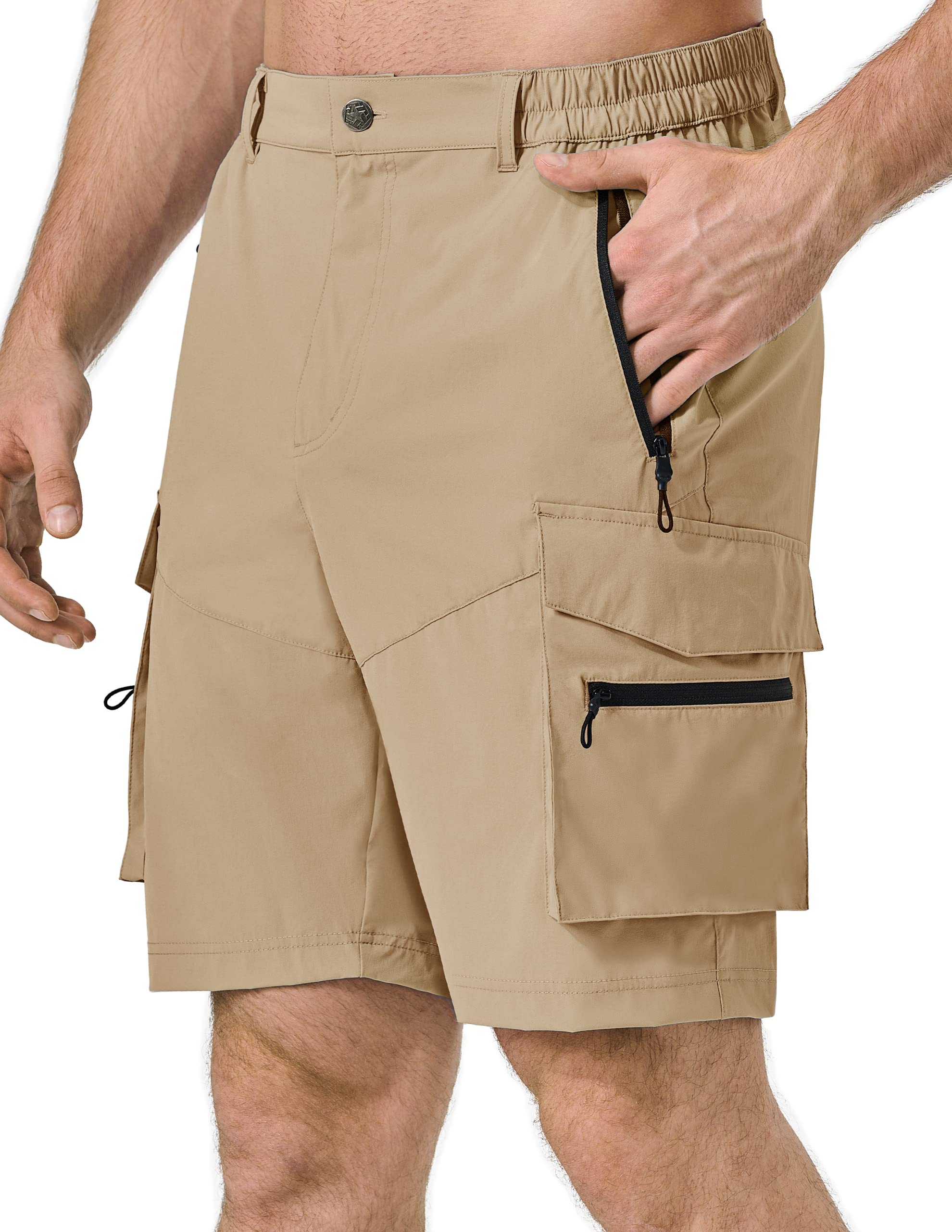 Pausel Men's Hiking Tactical Shorts Cargo Quick Dry Outdoor Golf Shorts  with 5 Pockets for Work