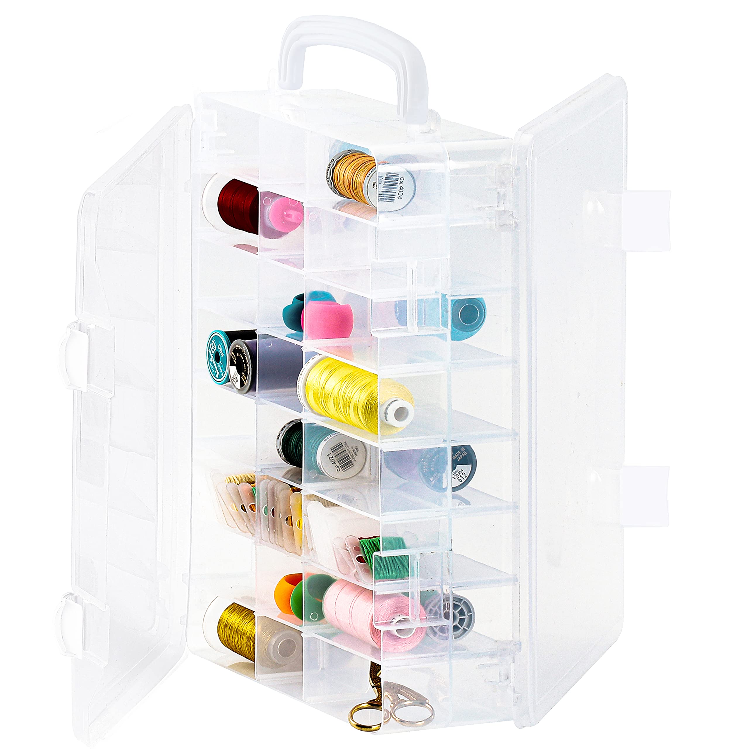 New brothread 1 Layer Stackable Clear Storage Box/Organizer for Holdin