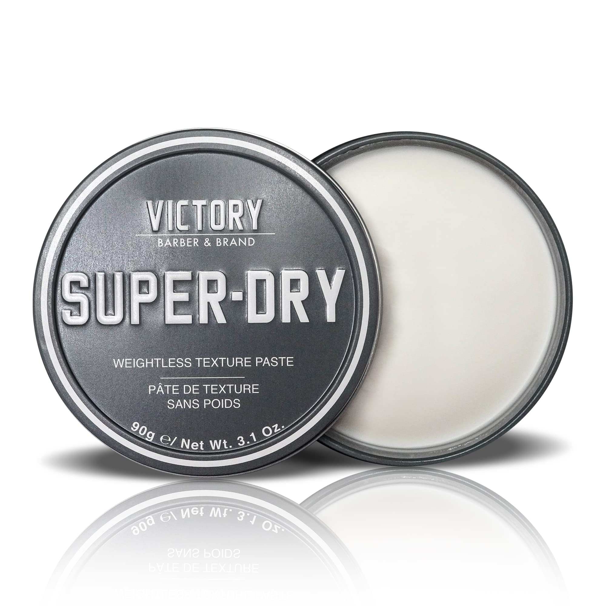 Super-Dry Mens Hair Paste by Victory Barber & Brand | Mens Hair Products  Made in the USA | Matte Hair Product Men Like Better than Matte Hair Gels |  Oil-Free Texture Paste