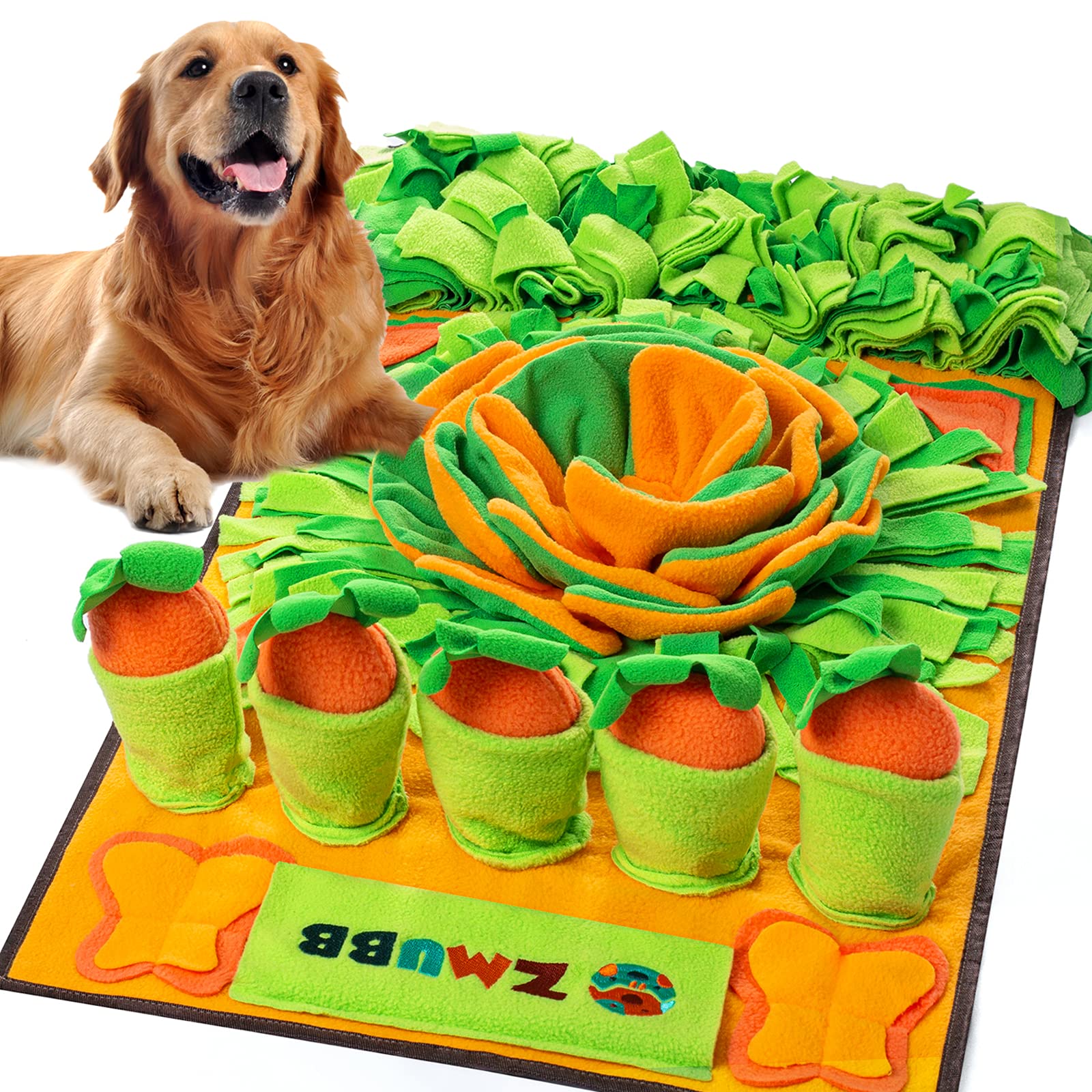 ZMUBB Pet Snuffle Mat for Dogs Sniff Mat Nosework Feeding Mat Slow Feeder  Interactive Dog Puzzle