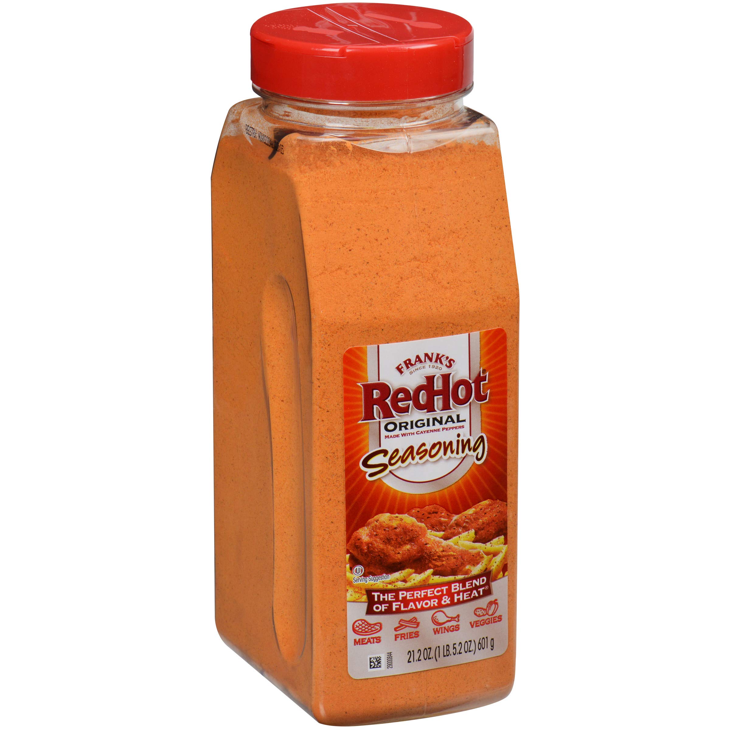 Frank's RedHot Original Seasoning, 21.2 oz - One 21.2 Ounce Container of Hot  Sauce Seasoning Blend of Savory Garlic and Spicy Cayenne Pepper, Perfect  for Dry-Rubs 1.32 Pound (Pack of 1)