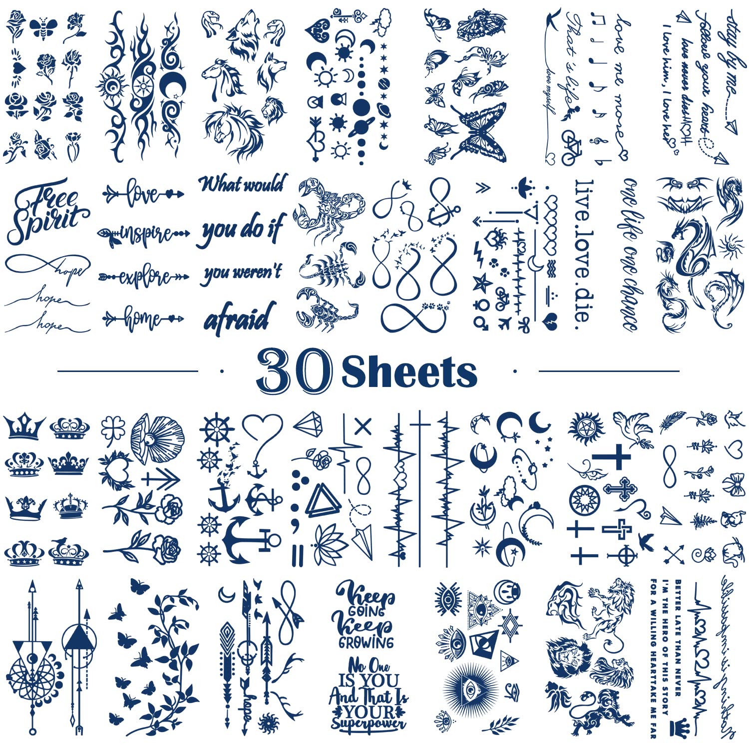 Custom Temporary Tattoo Sheet – Temporary Tattoos