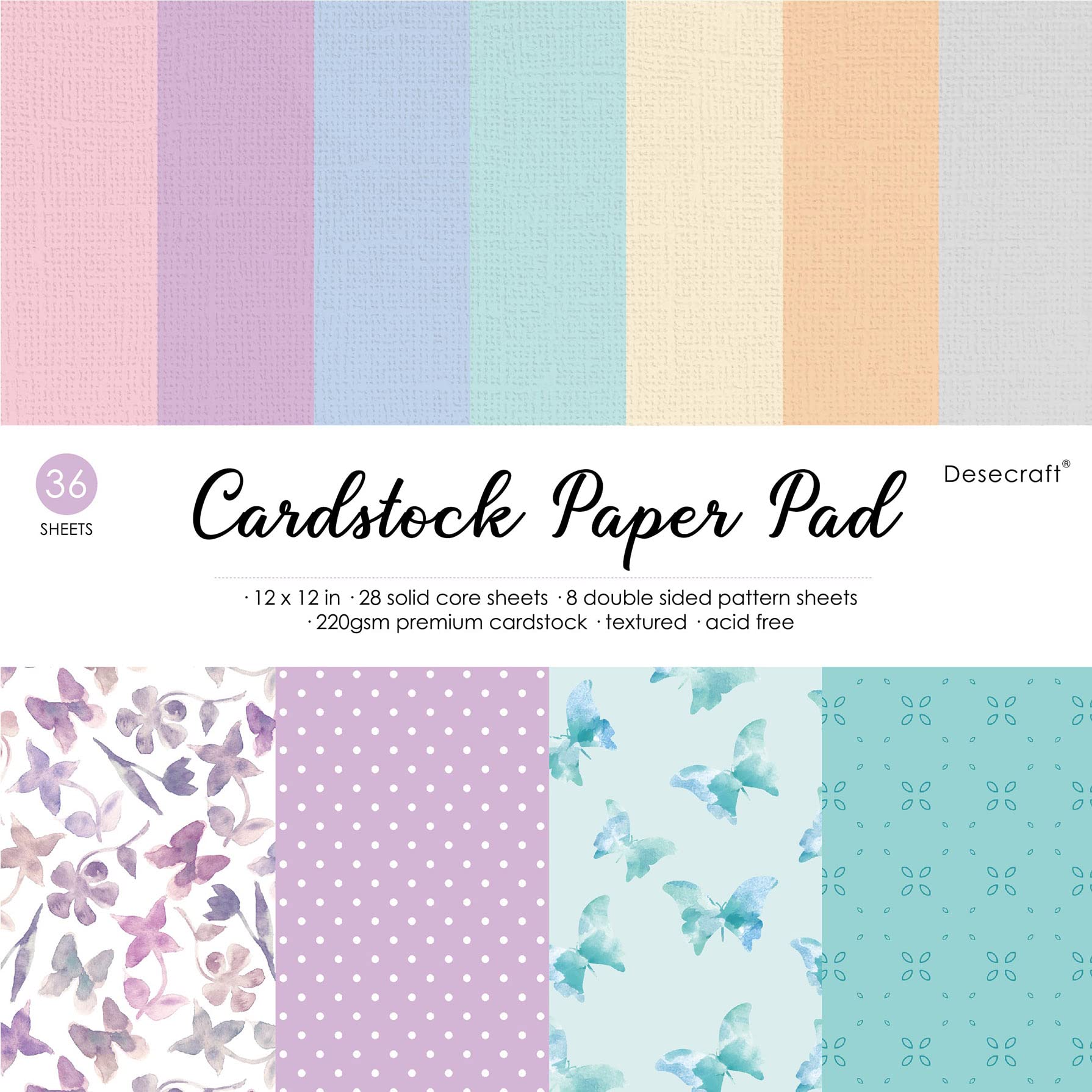 CLEARANCE | Reminisce Color It! 12x12 Scrapbook Paper: Number 4