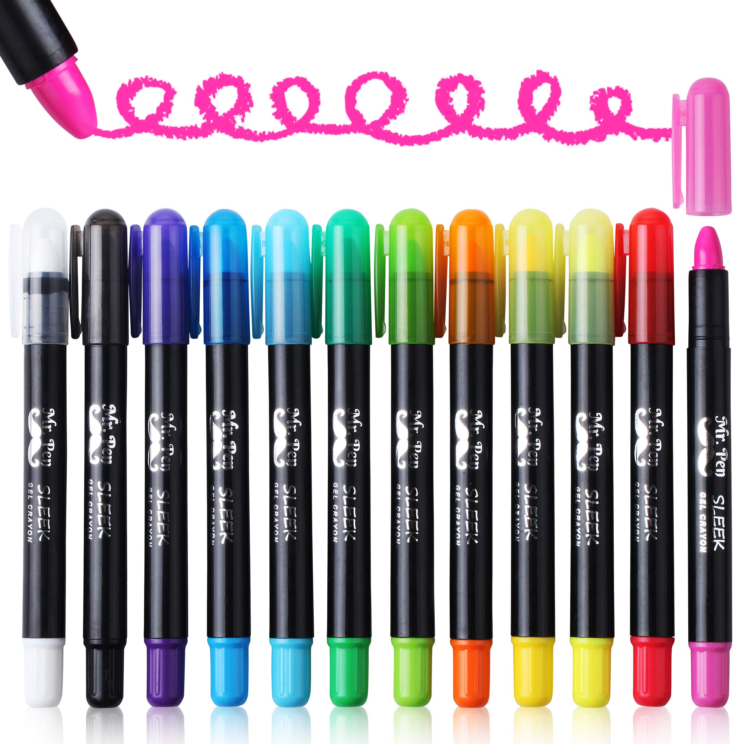  Mr. Pen- Gel Highlighter, 8 Pack, Pastel Colors