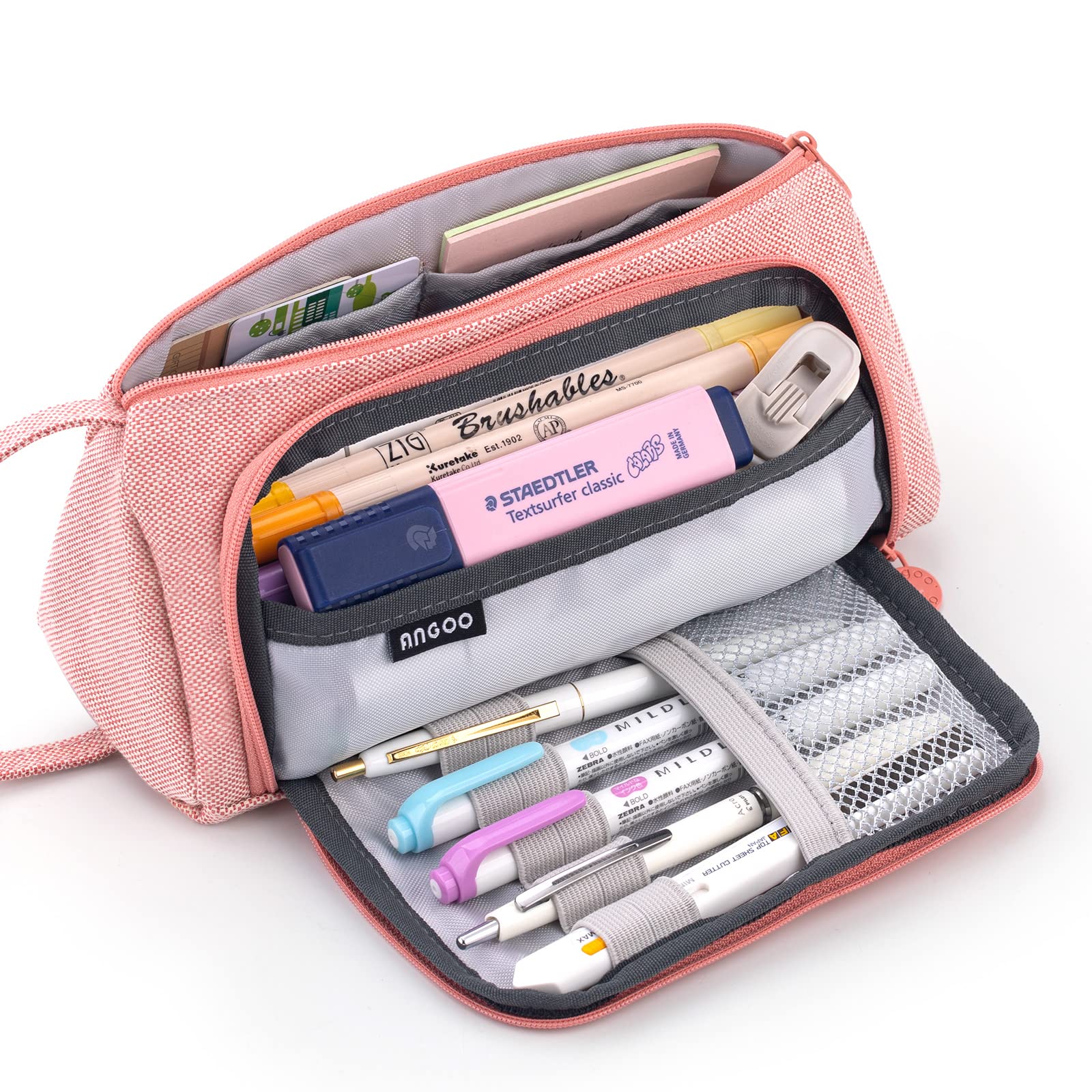  EASTHILL Big Capacity Pencil Pen Case Office College School  Large Storage High Capacity Bag Pouch Holder Box Organizer (Deep Gray) :  Office Products