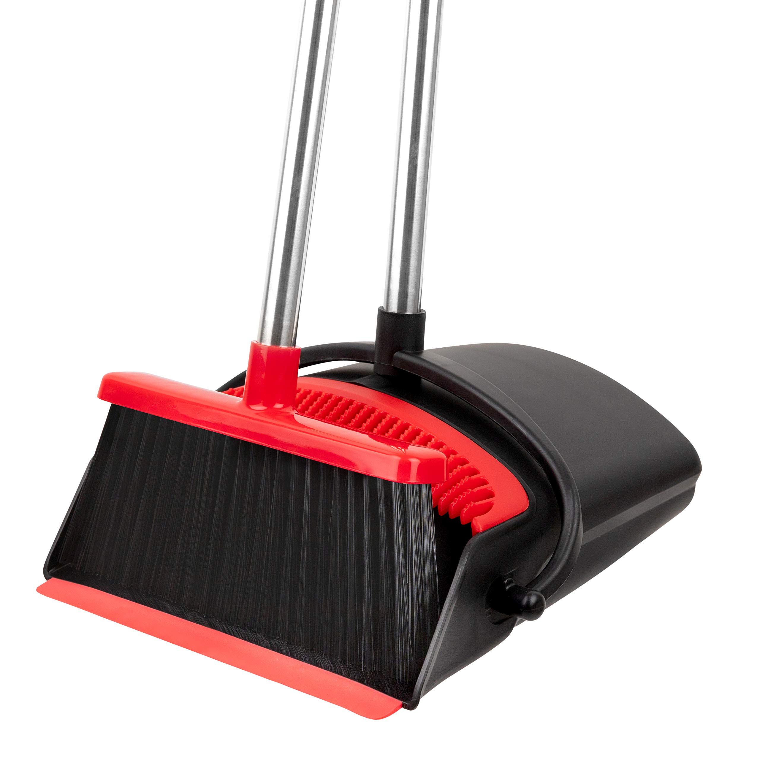 Broom and Dustpan Set - Strongest NO MORE TEARS 80% Heavier Duty - Upright  Standing Dust Pan with Extendable Broomstick for Easy Sweeping - Easy  Assembly Great Use for Home Kitchen Room