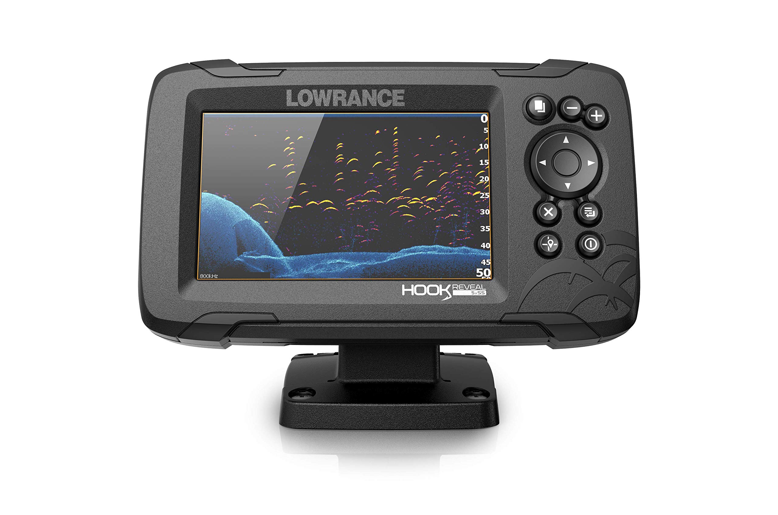 Lowrance Hook Reveal 5 Inch Fish Finders with Transducer, Plus Optional  Preloaded Maps 5x Splitshot, Gps
