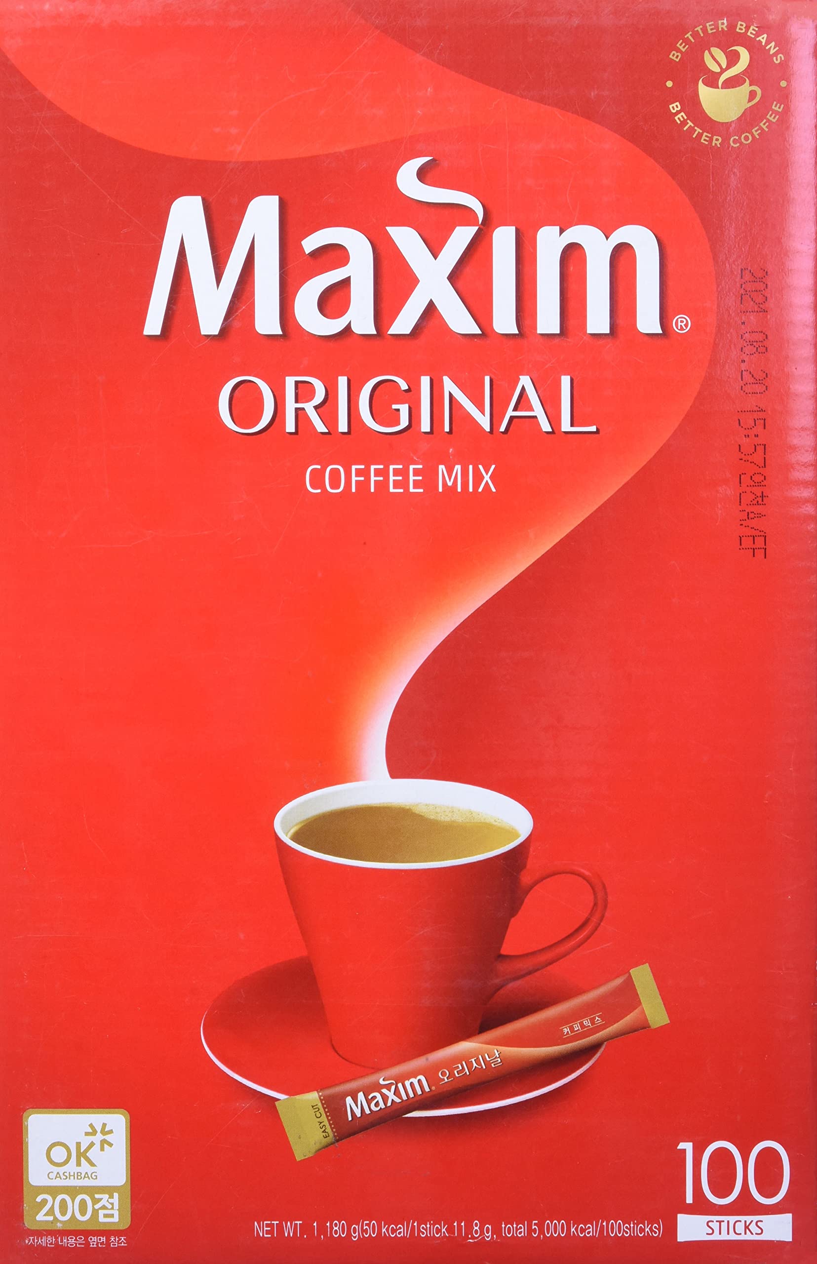 Maxim Original Korean Coffee 100pks Original 100 Count Pack Of 1