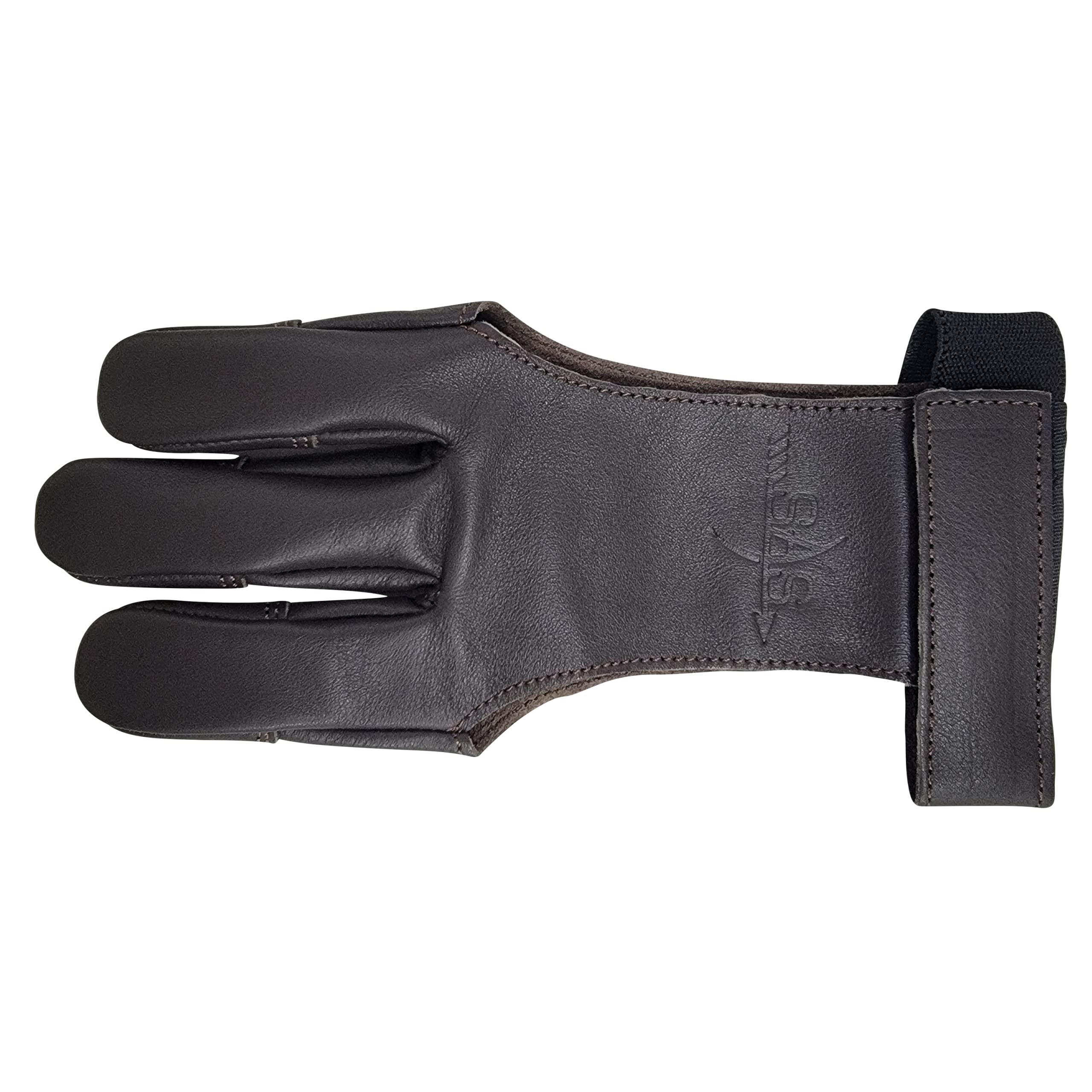 SAS Leather Traditional 3 Finger Archery Shooting Gloves for