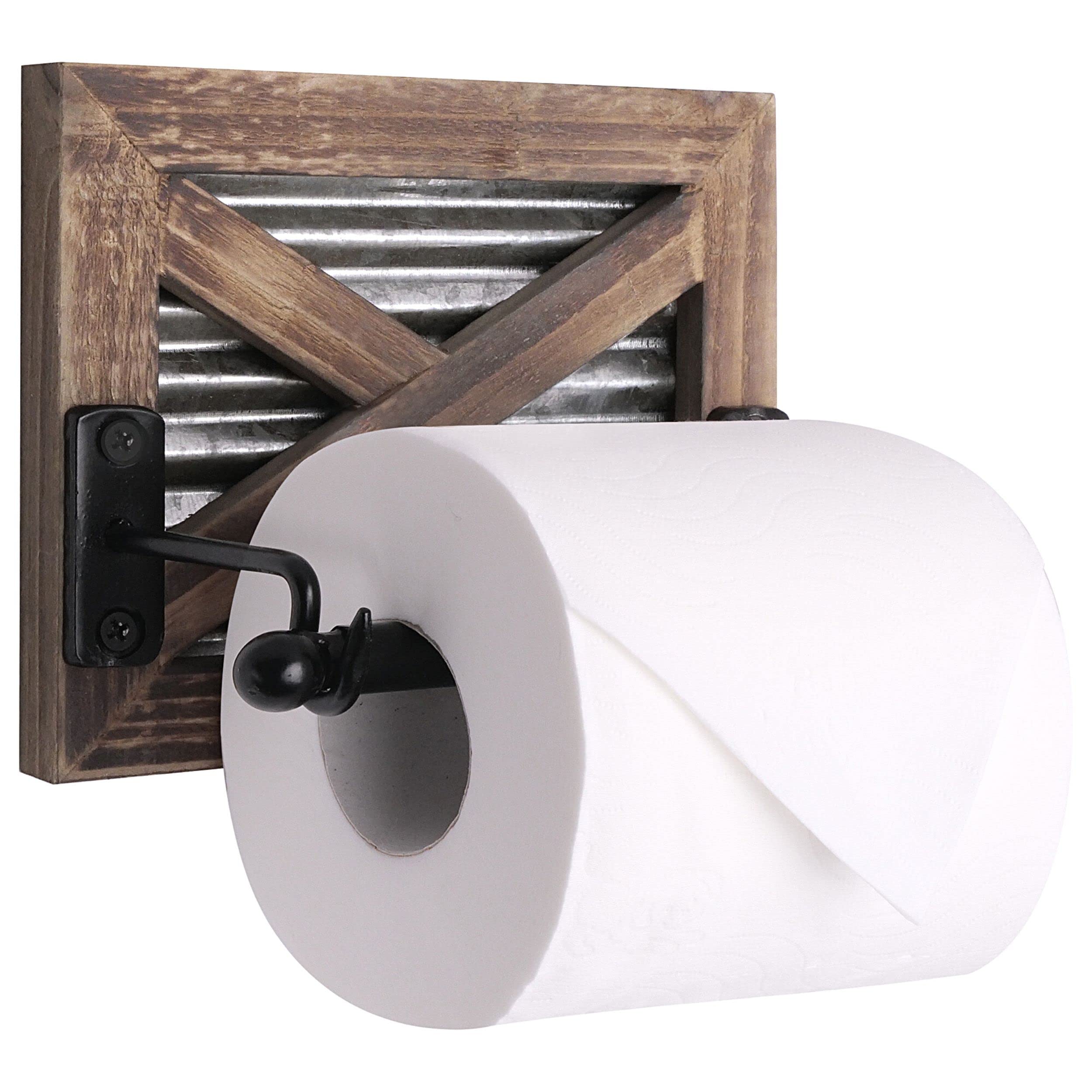Modern Rustic Solid Wood Toilet Paper Holder / Dispenser