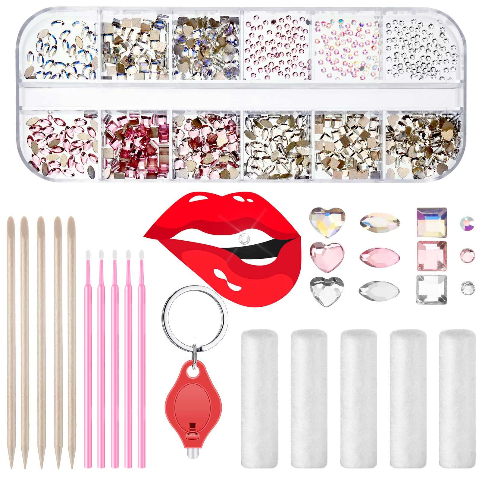 377 Pieces Tooth Gem Kit Tooth Jewelry Kit DIY Fashionable Tooth Ornaments  Artificial Crystal Tooth Decor for Reflective Teeth Ornament (Stylish Style)