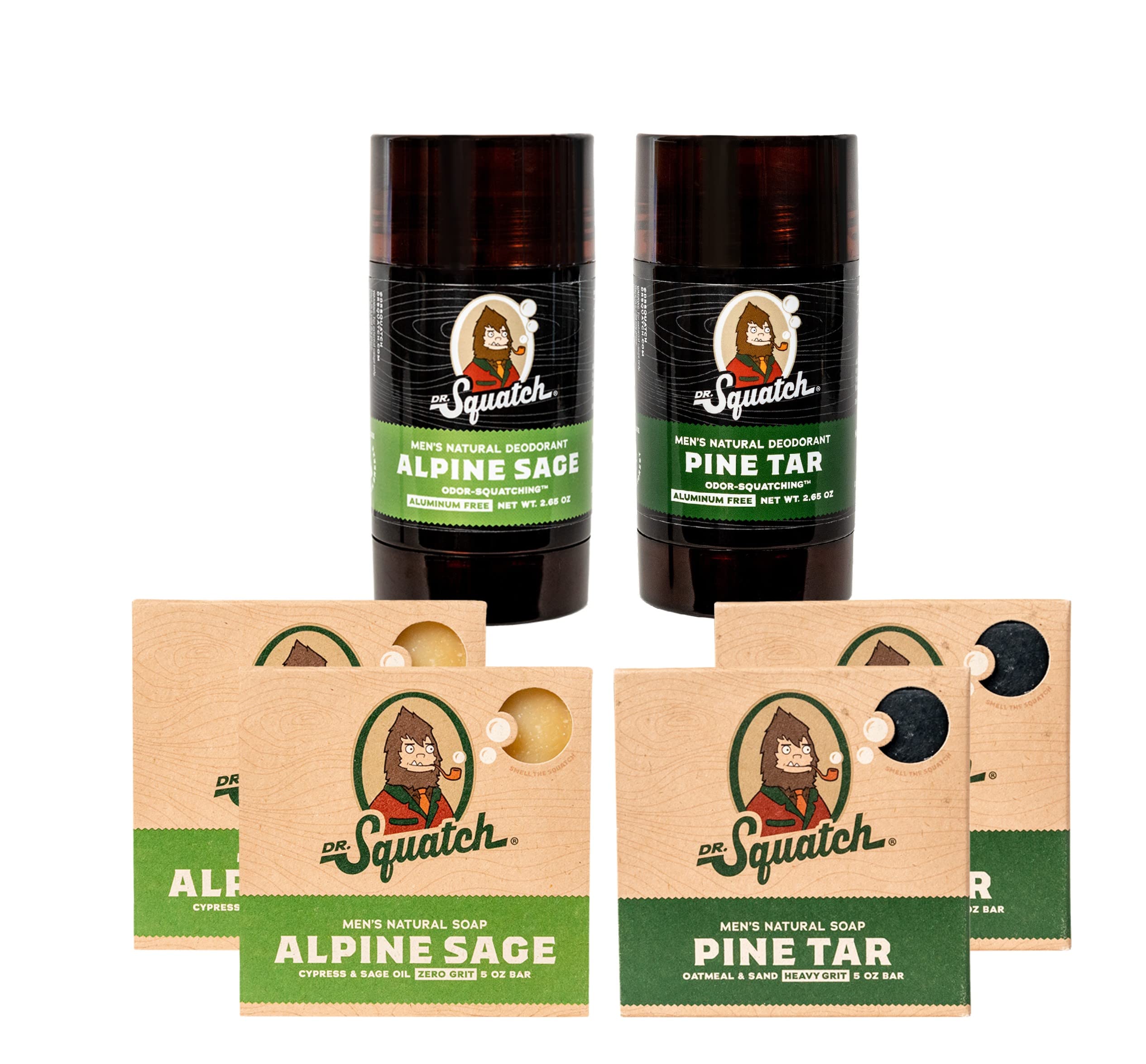 Dr. Squatch Natural Deodorant for Men – Odor-Squatching Men's Deodorant  Aluminum Free - Alpine Sage 2.65 oz (1 Pack)