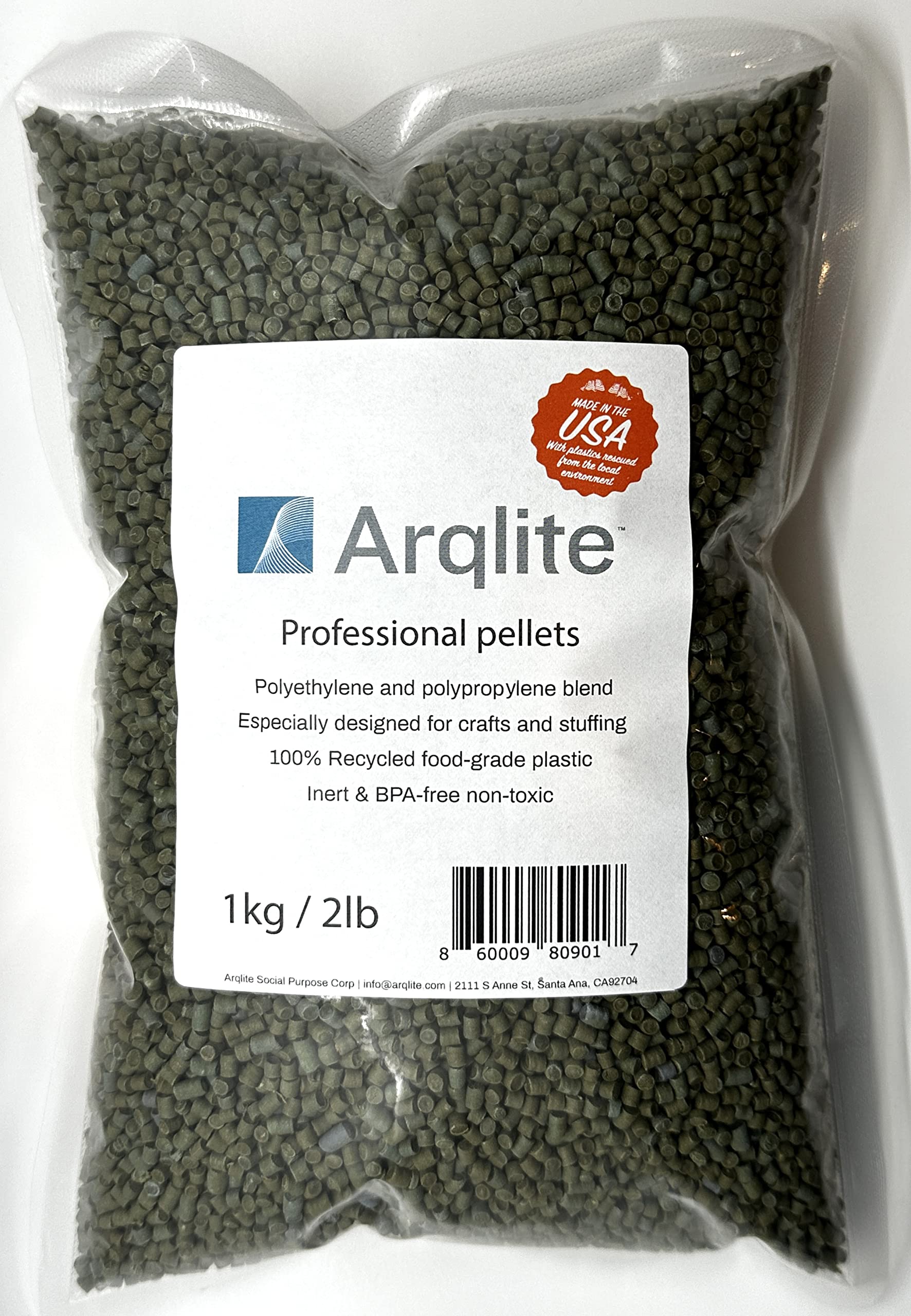 Arqlite Professional Plastic Pellets for Crafts - Weighted Stuffing Beads,  Weighted Blankets, Dolls, Toys, Lap Pads, Bean Bags, I-Spy Bags, Rock  Tumbler, Eco-Friendly Plastic Pellets