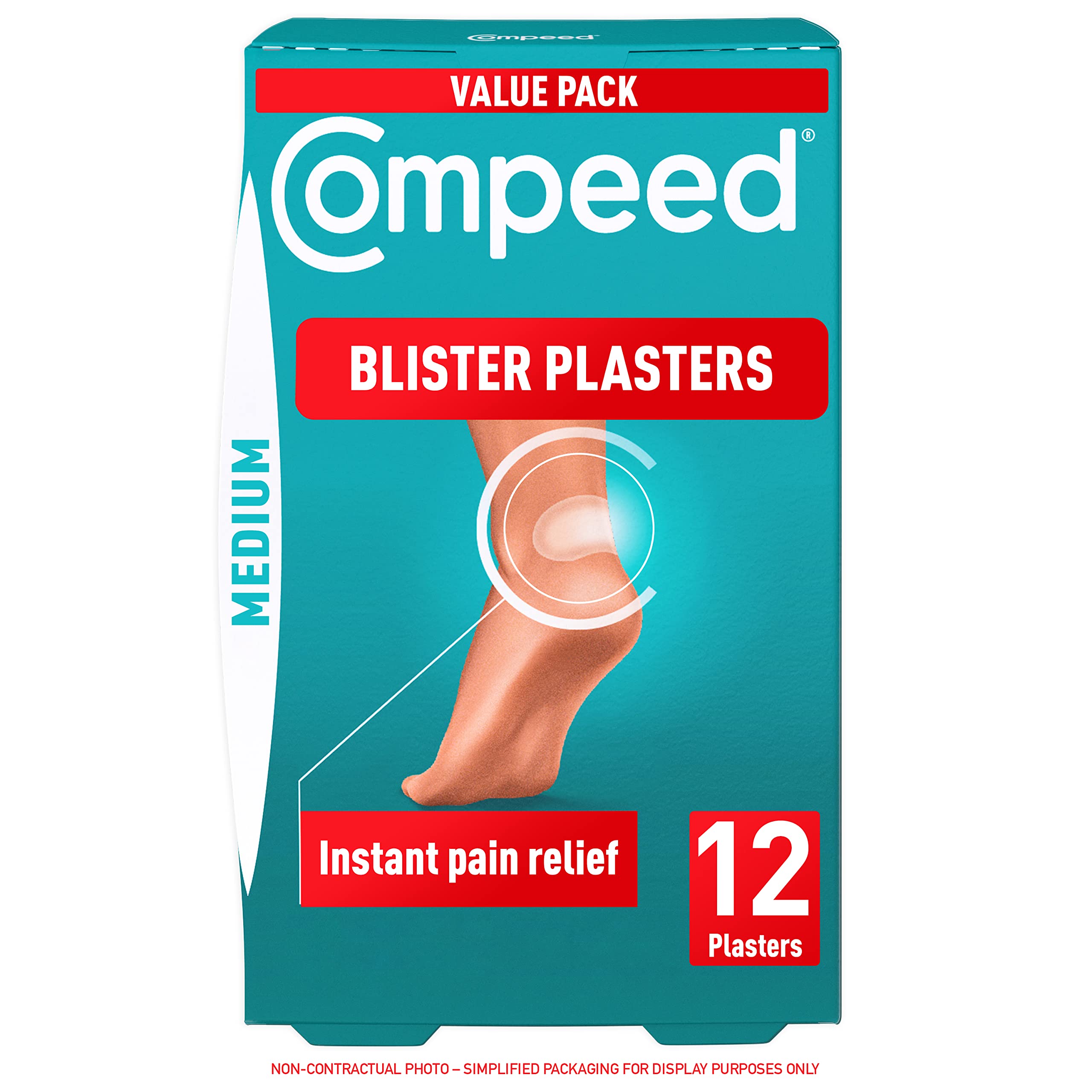Compeed Medium Size Blister Plasters 12 Hydrocolloid Plasters Foot