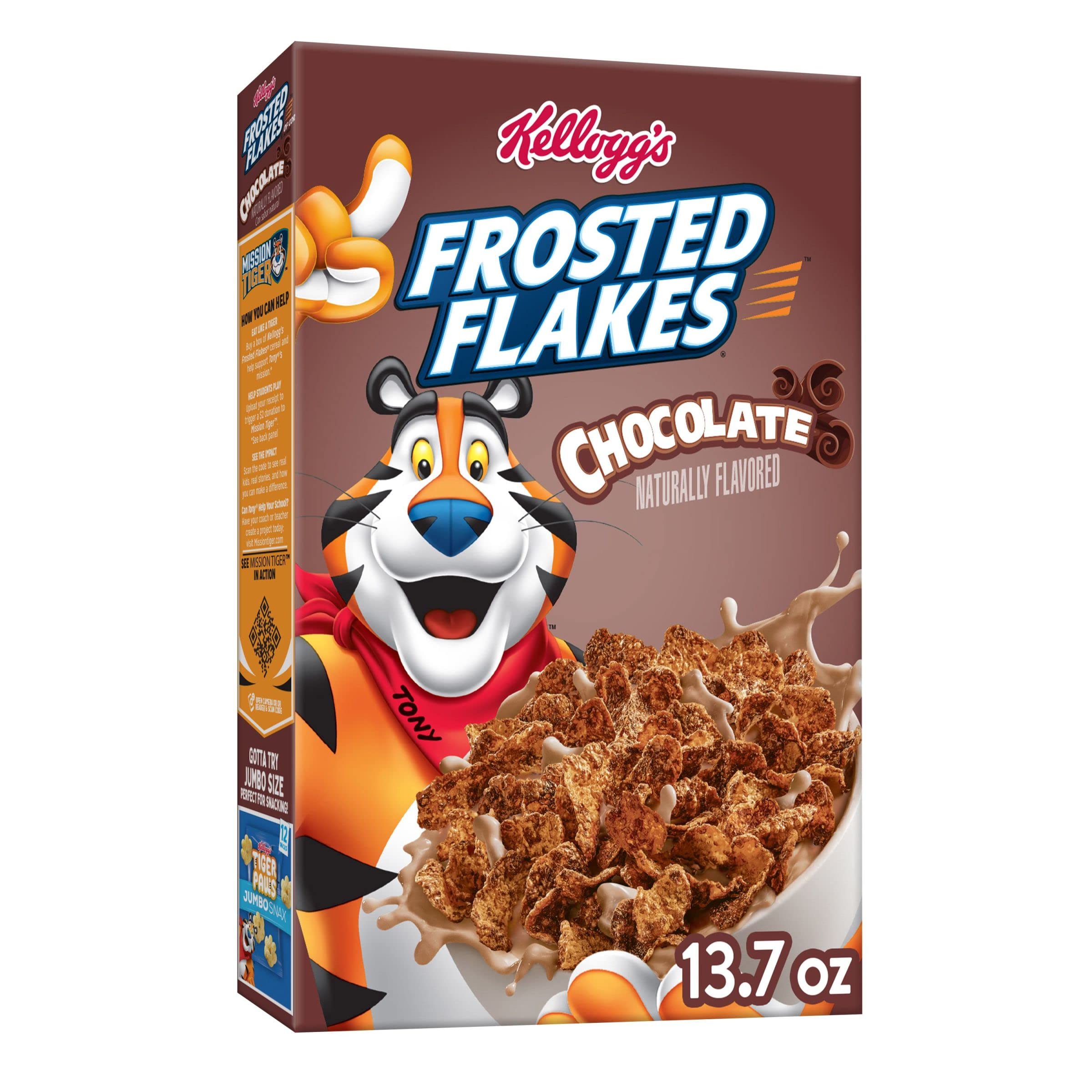 Kellogg's Frosted Flakes Cold Breakfast Cereal, 8 Vitamins And