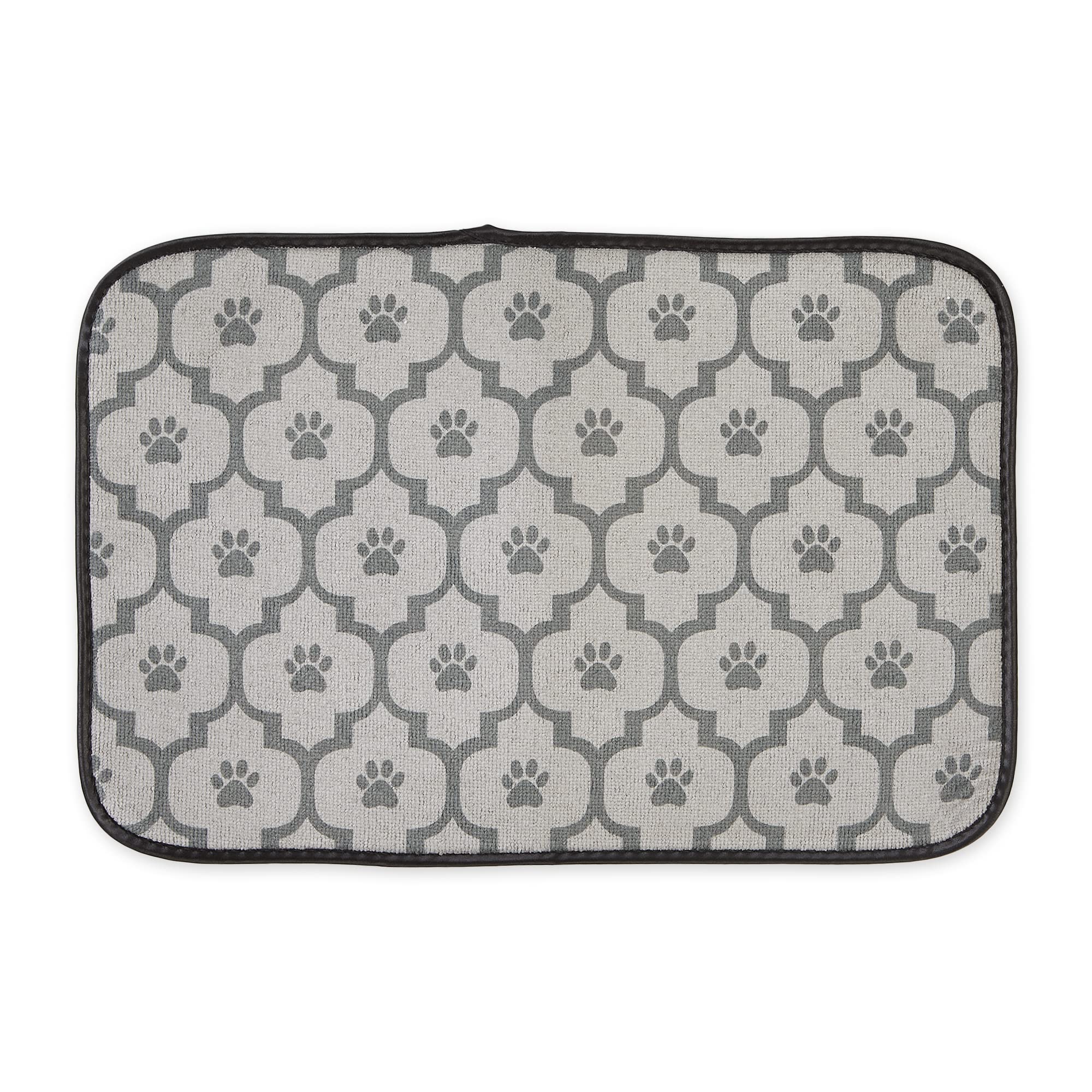 Bone Dry Machine Washable, Ultra Absorbent Pet Mat Lattice Gray 12x18