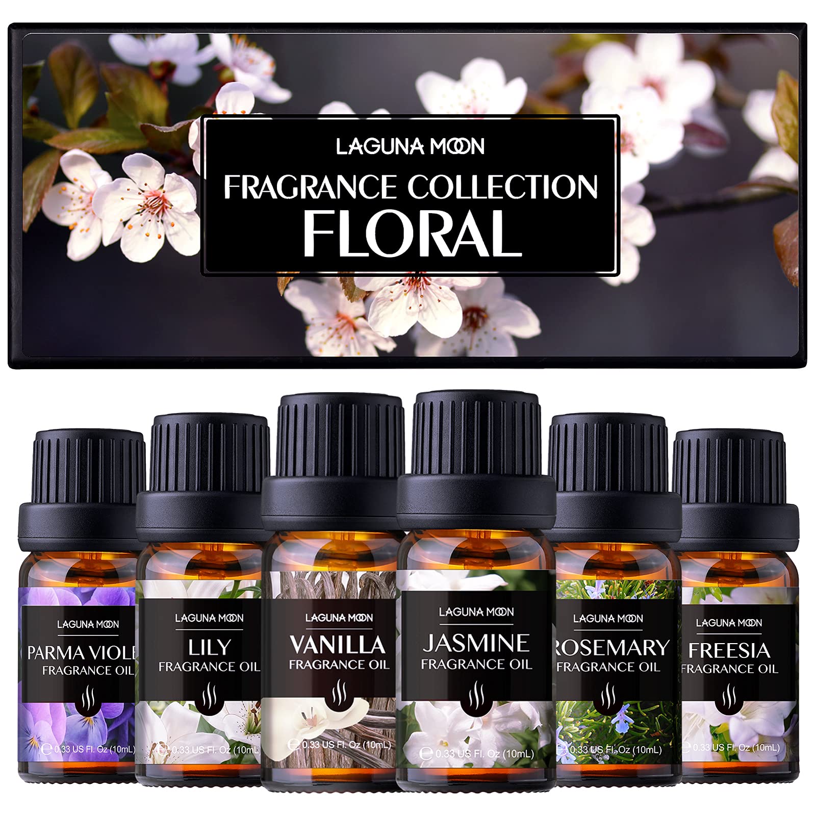 Floral Essential Oil Collection - Six Different Floral Essential Oils