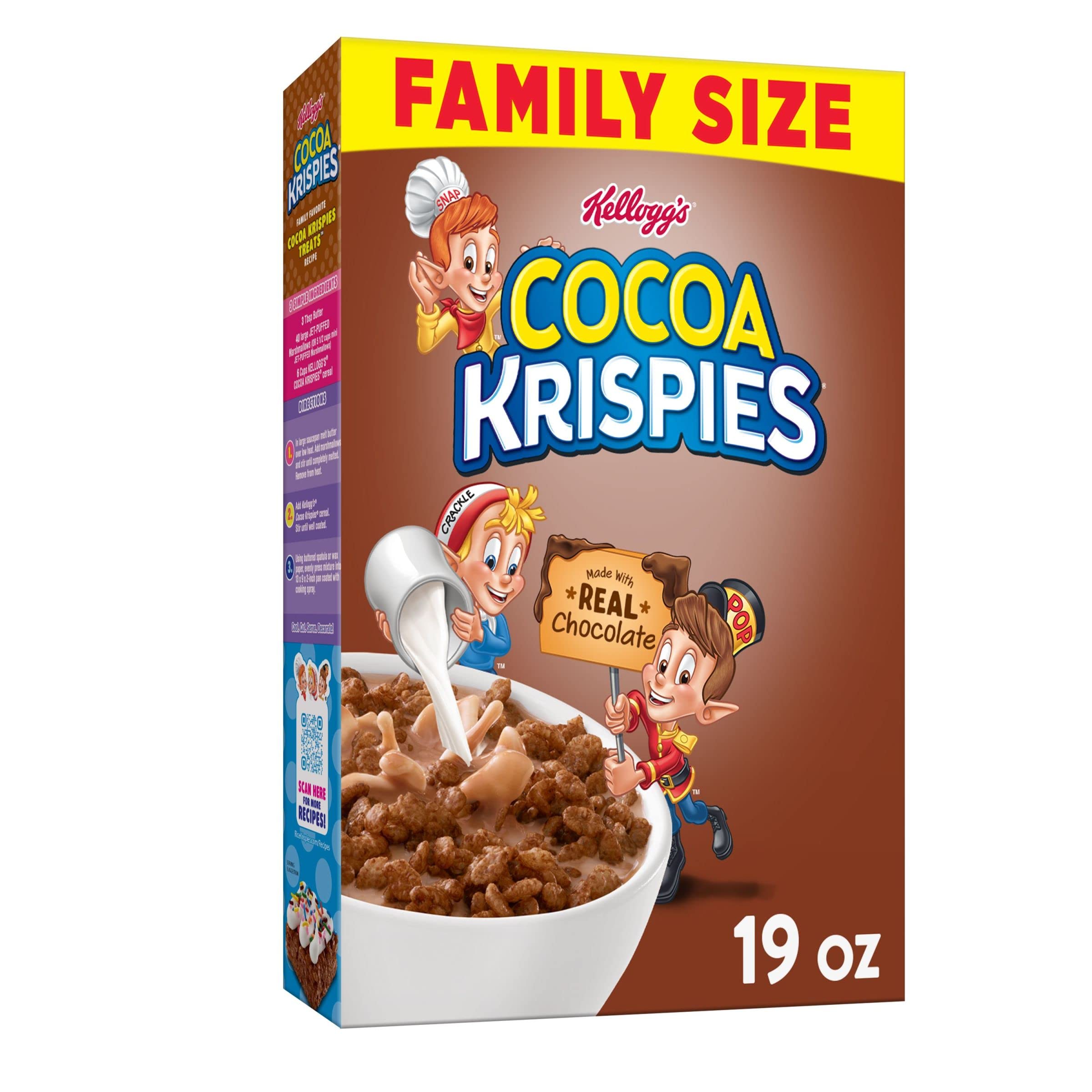 Kellogg's Cocoa Krispies Cold Breakfast Cereal, 8 Vitamins and