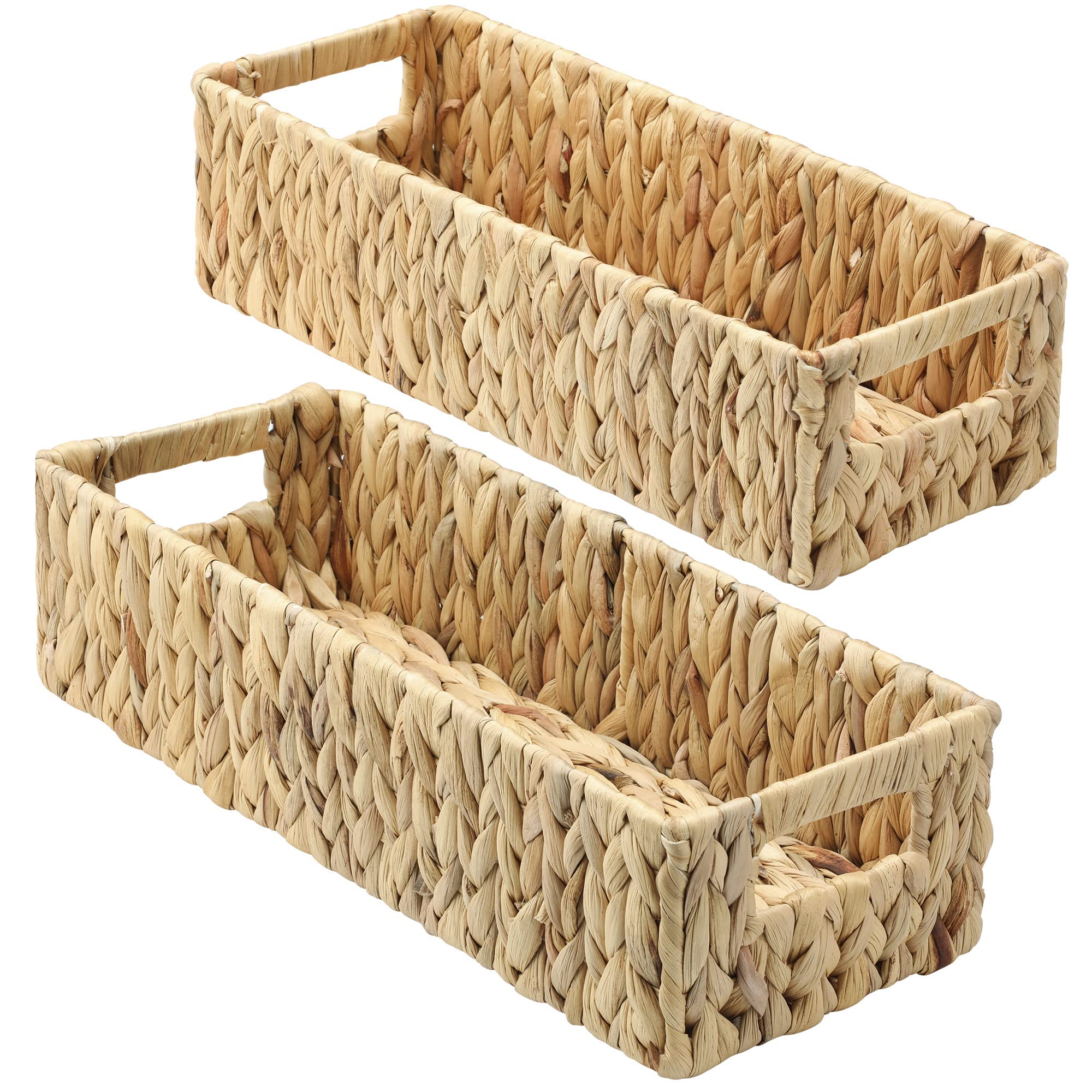 Small Wicker Baskets for Organizing Bathroom, Hyacinth Baskets Storage - 3  Pack