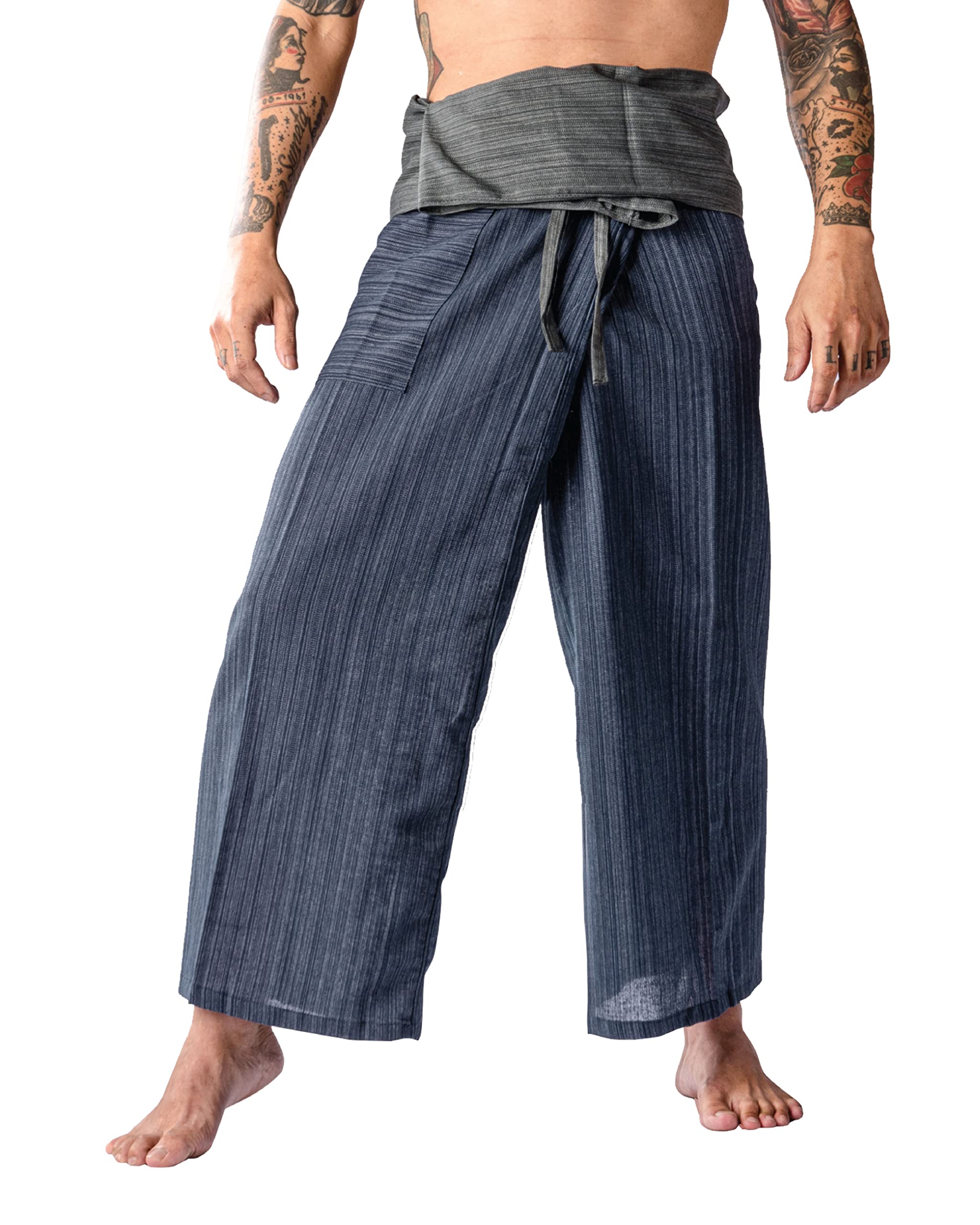 Buy Men's Martial Arts Pants Kung Fu Cotton Trousers (M, Black) at Amazon.in