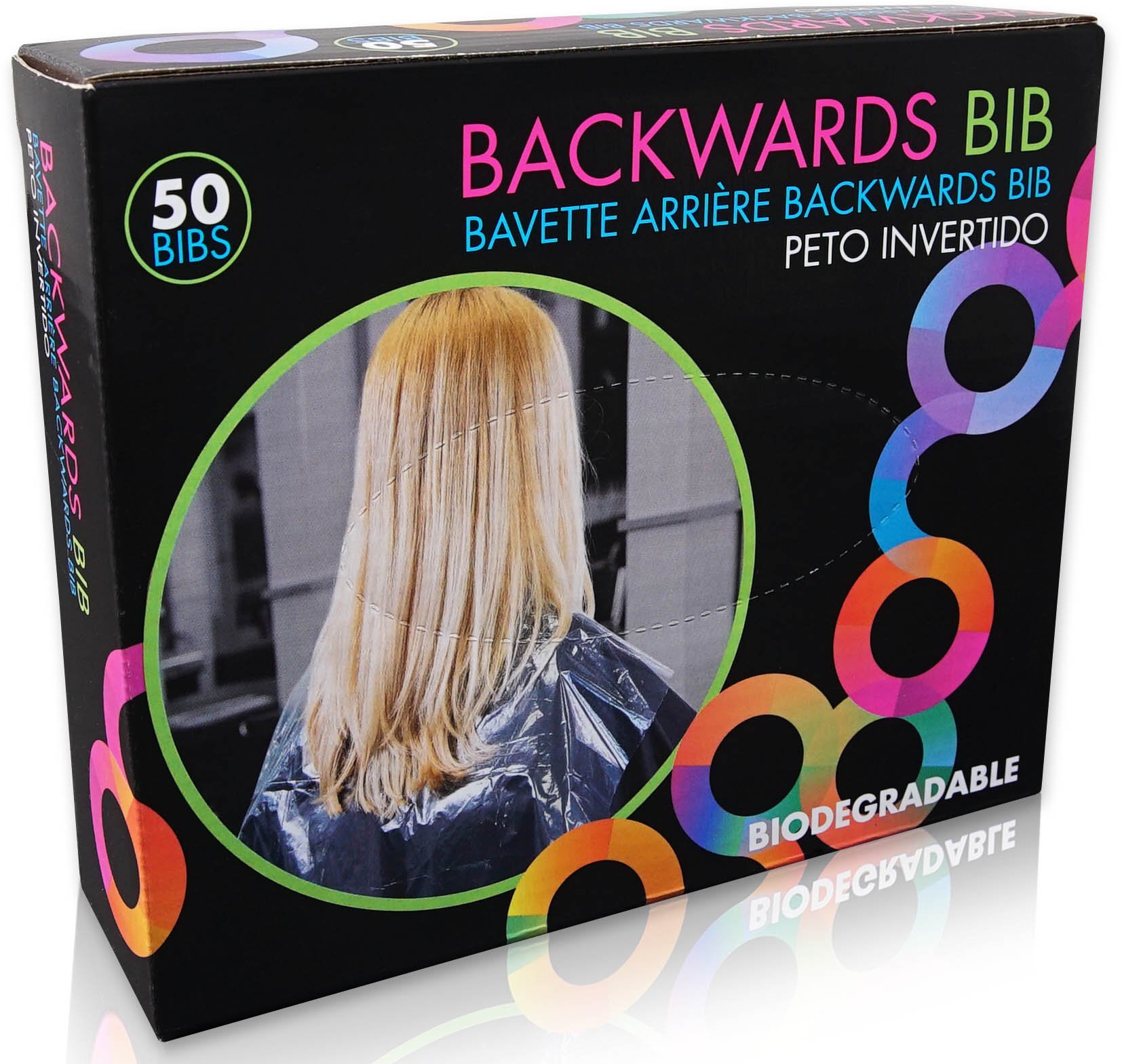 Framar Backwards Bib Disposable Capes Salon, Protects Clients, Salon Chair  & Salon Cape from Hair Dye