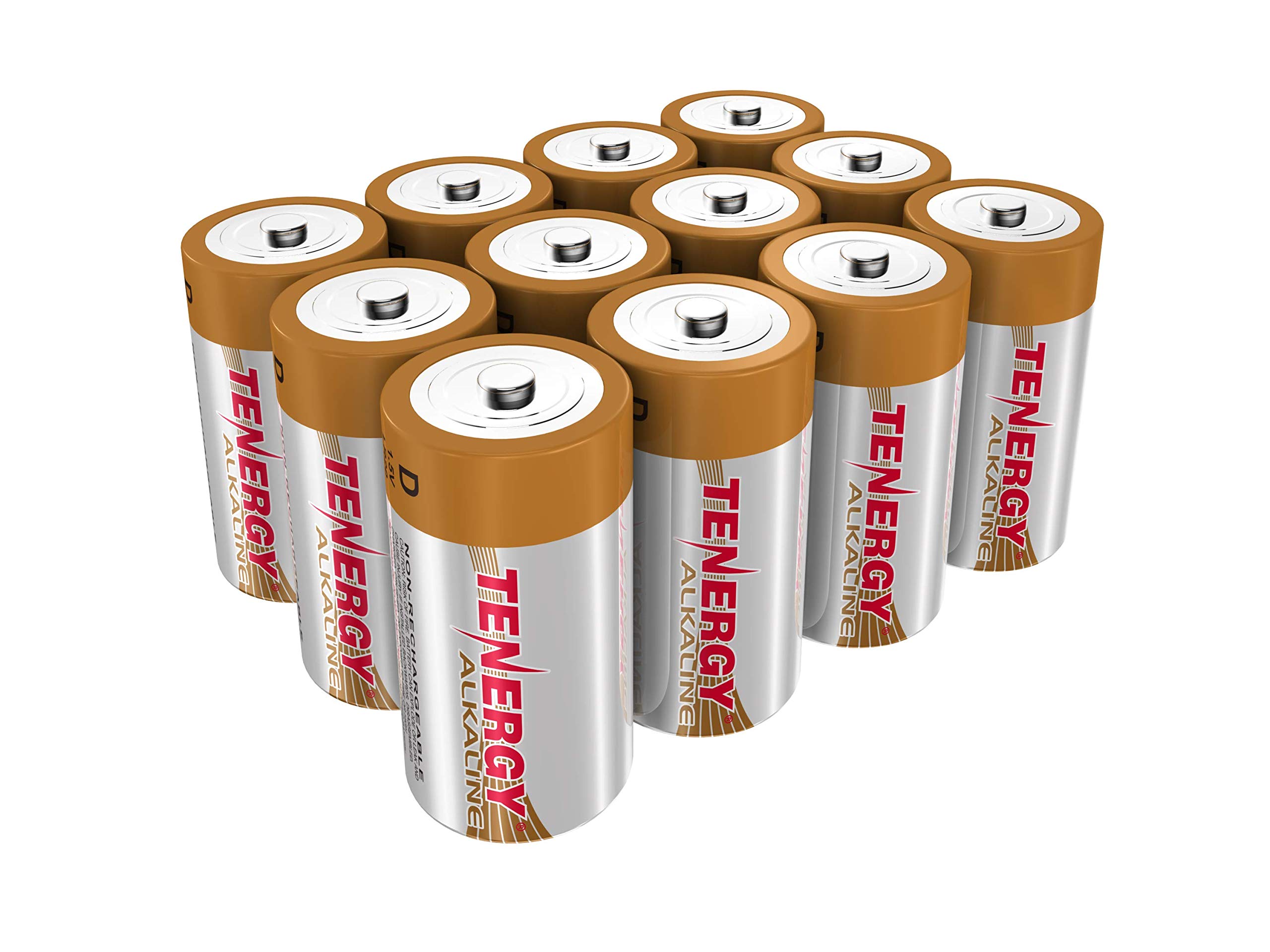 Tenergy 1.5V D Alkaline LR20 Battery, High Performance D Non