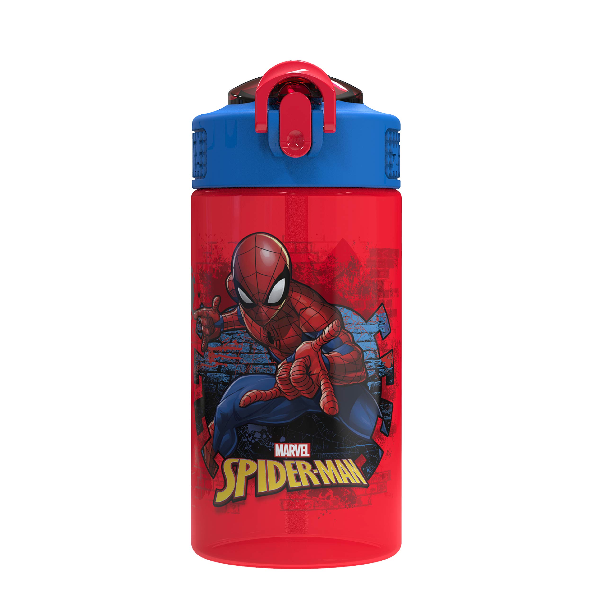 Zak Designs Marvel SpiderMan Kids Spout Cover and Built-in Carrying Loop  Made of Plastic Leak