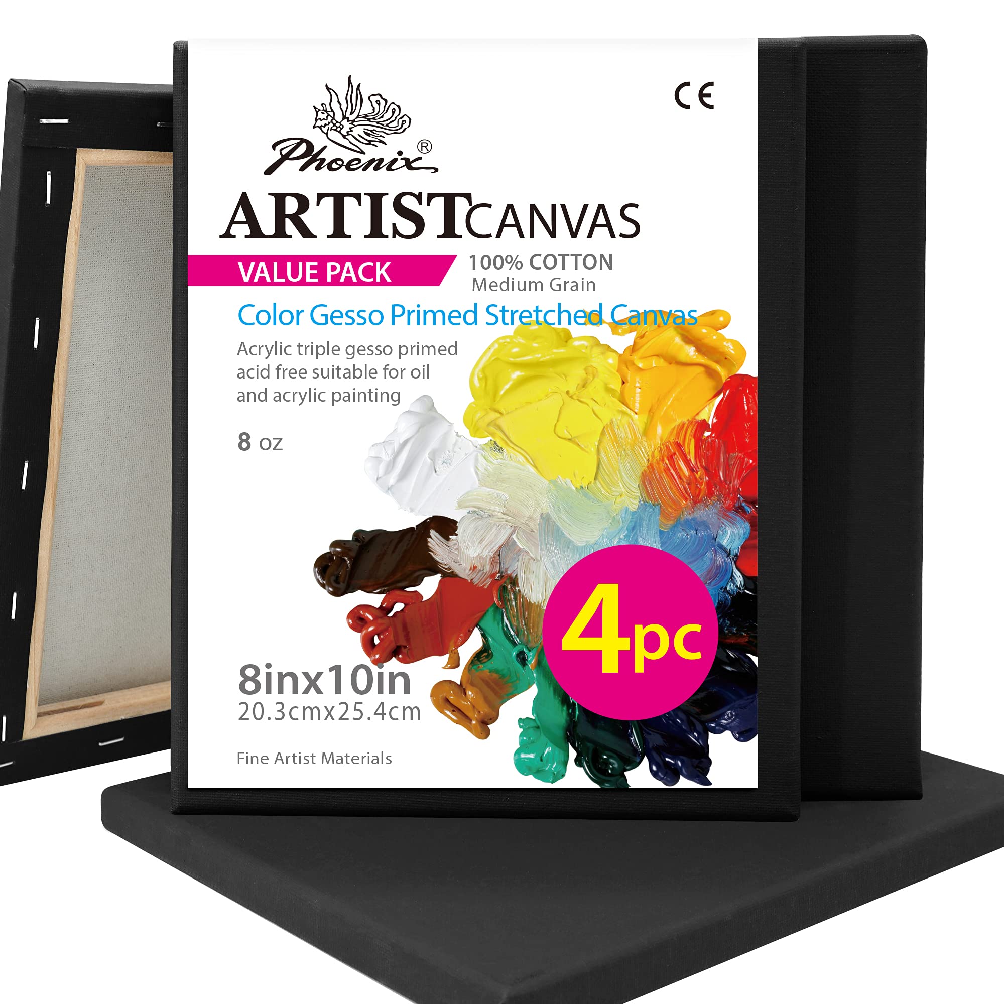 Black Canvas for Painting Bulk 20 Pack Small Canvases for Painting Boards  Blank Canvas for Painting 8x10 Art Canvas Panels for Paint for Artists  Gesso