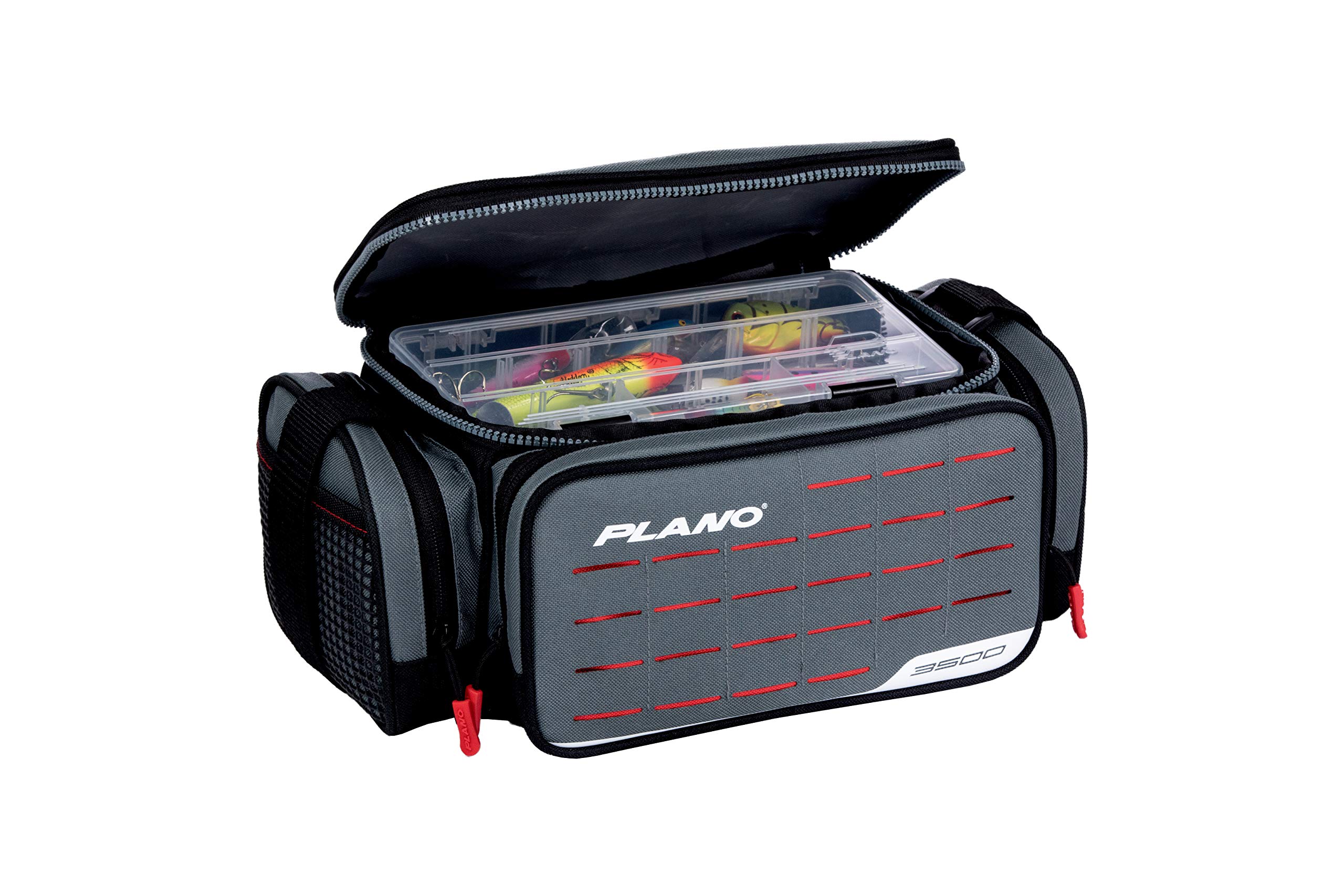Plano Weekend Series 3500 Softsider Tackle Bag, Gray Fabric, Includes 2  3500 Stowaway Storage Boxes, Soft