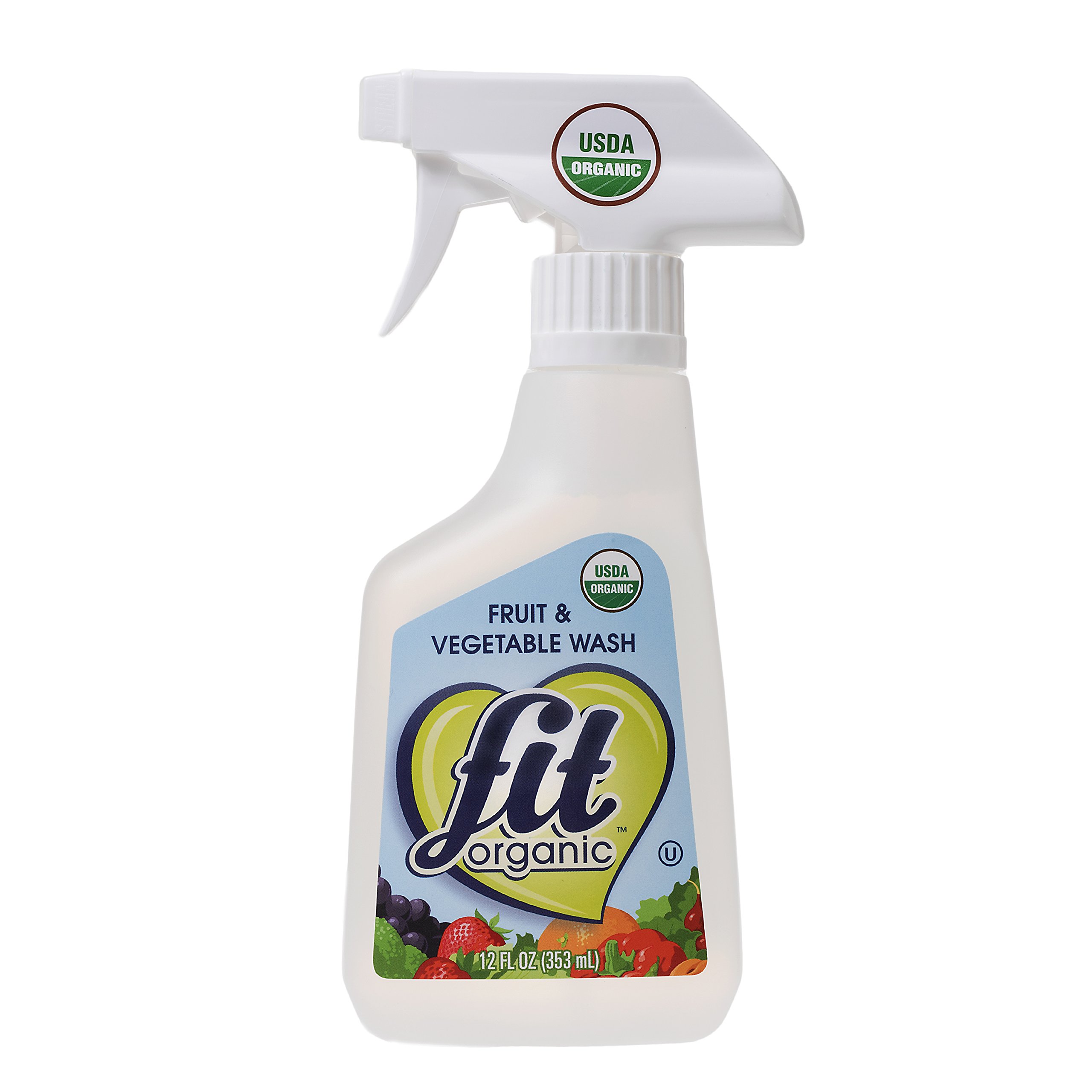 Fit Organic Produce Wash, 12 Oz Spray, Fruit and Vegetable Wash