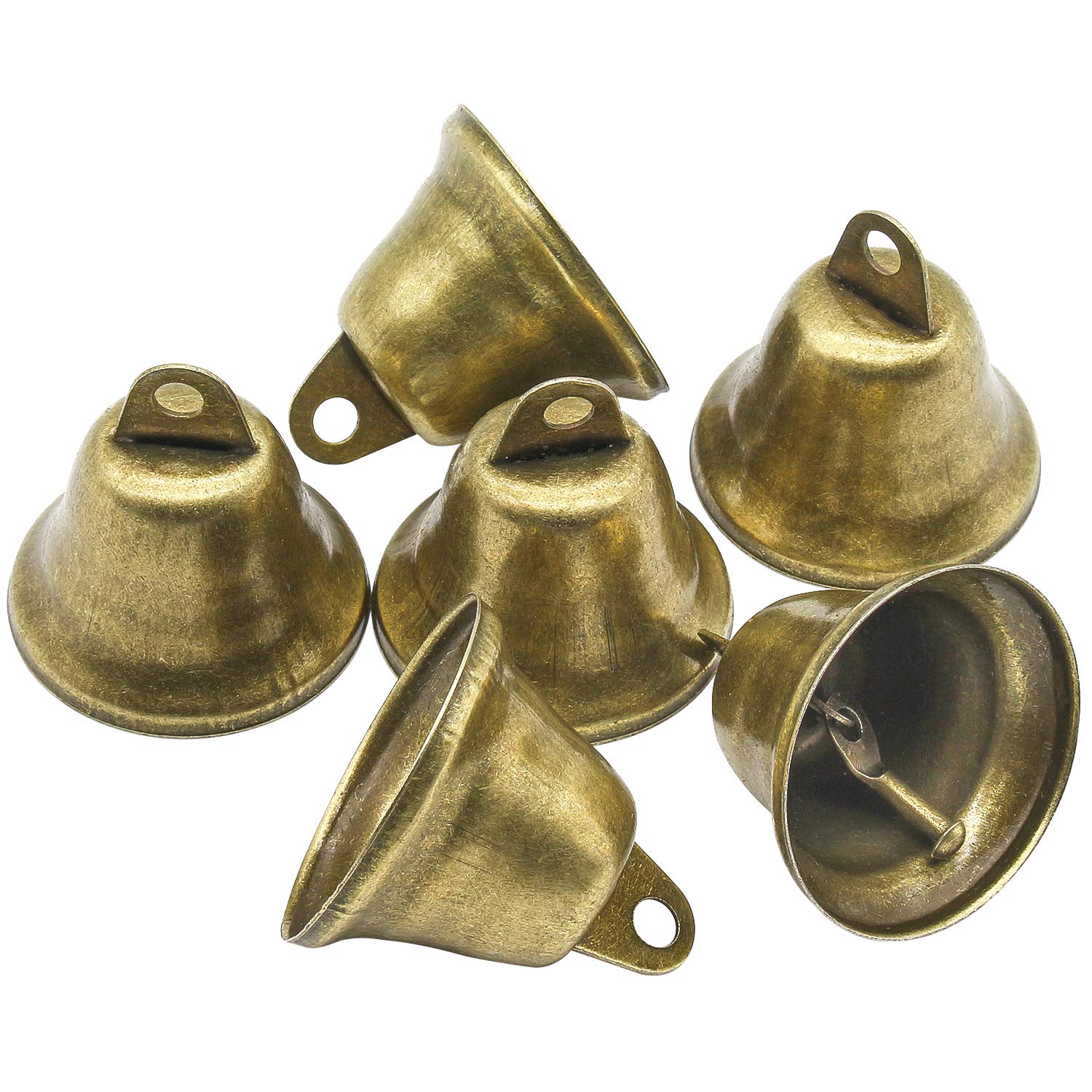 Favordrory 70PCS 38mm/1.5inch Vintage Bronze Jingle Bells, Craft Bells for  Dog Potty Training, Housebreaking, Making Wind Chimes, Christmas Bell and  etc