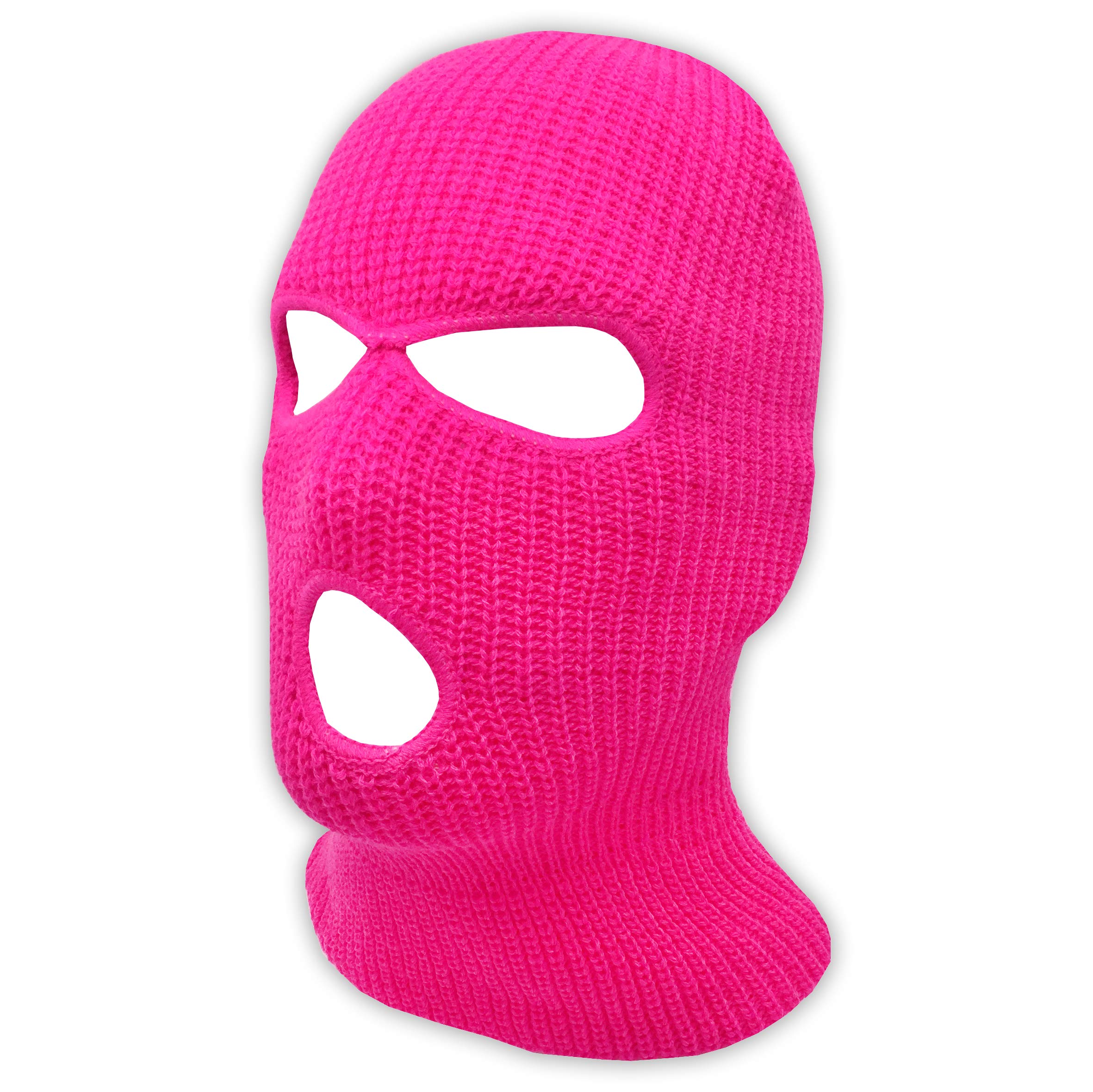 Htwon 3-Hole Full Face Cover Ski Balaclava Mask Knitted Hat Unisex Winter  Soft Balaclava Warm Windproof Ski Mask Cap, Rose red 