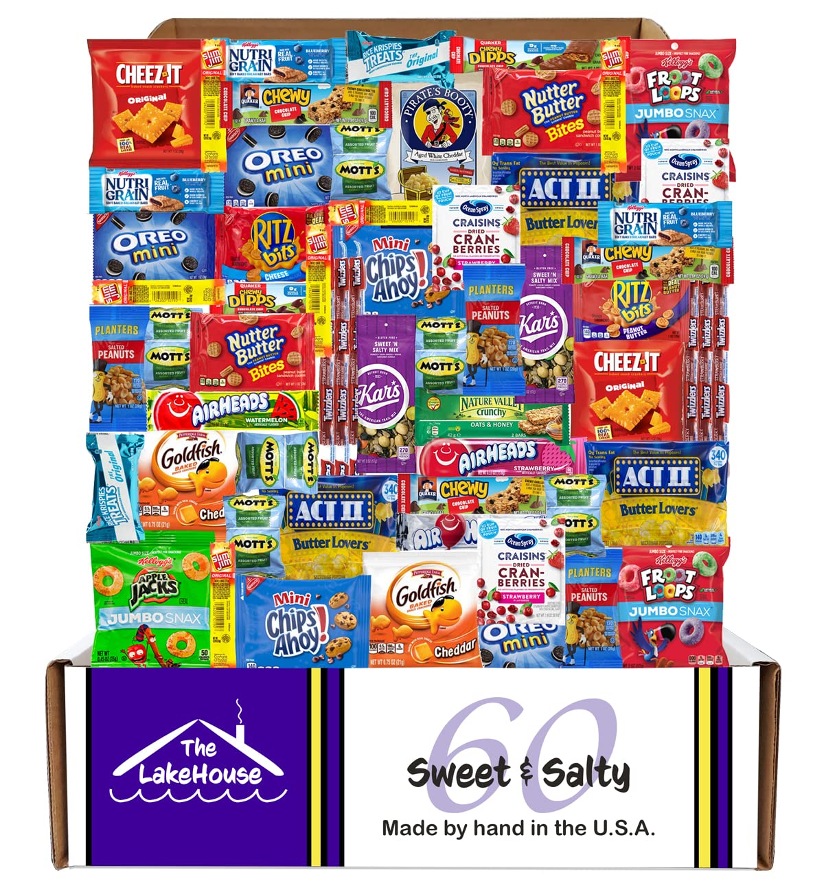 Snack Box Variety Pack (60 Count) - College Student, Birthday