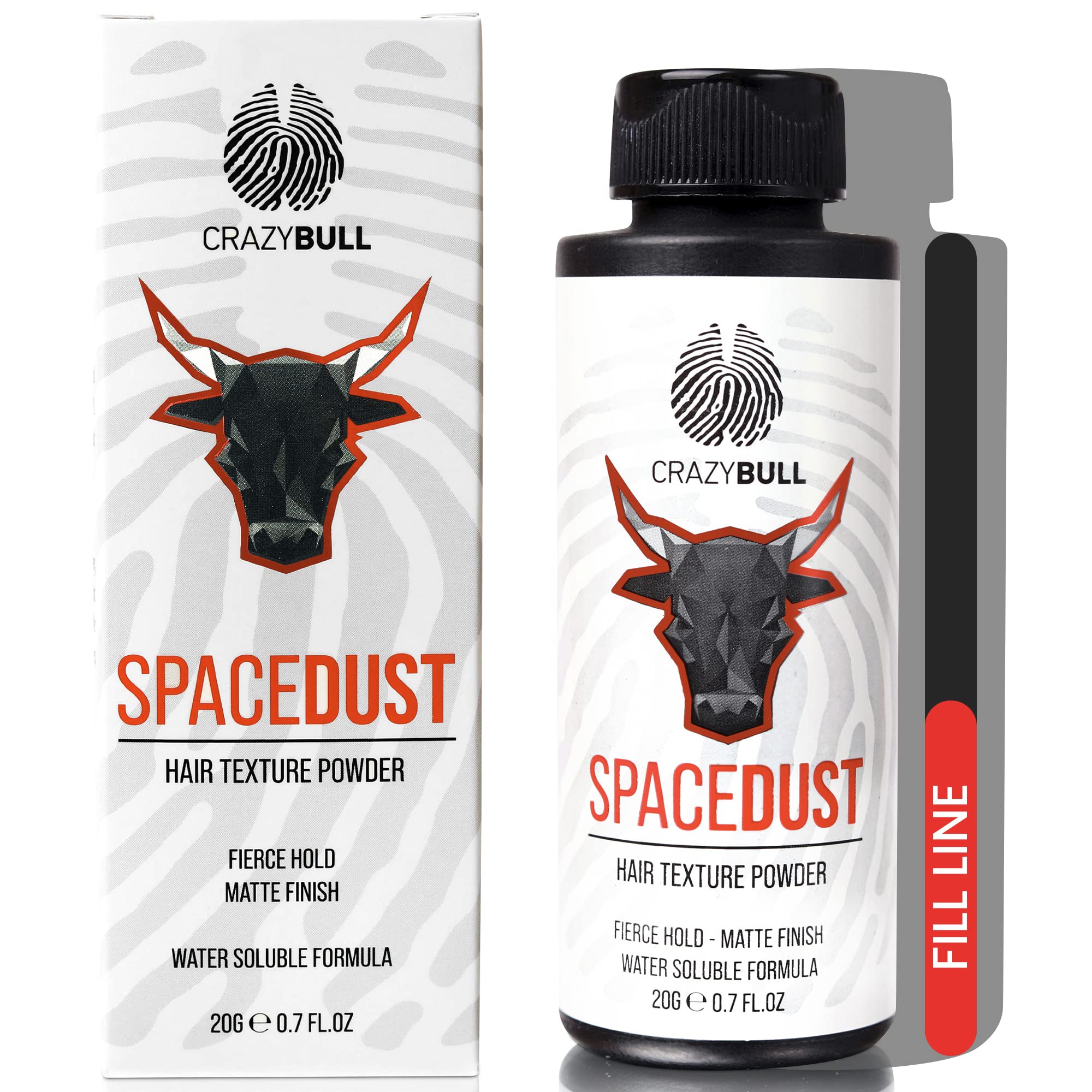 Crazy Bull Hair Powder Space Dust - Volumizing, Texturizing Hair Styling  Powder for Men - Styler for a Natural Matte Look - Flexible, Strong Hold &  No Residue - Cruelty-Free & Vegan, 20g /  oz