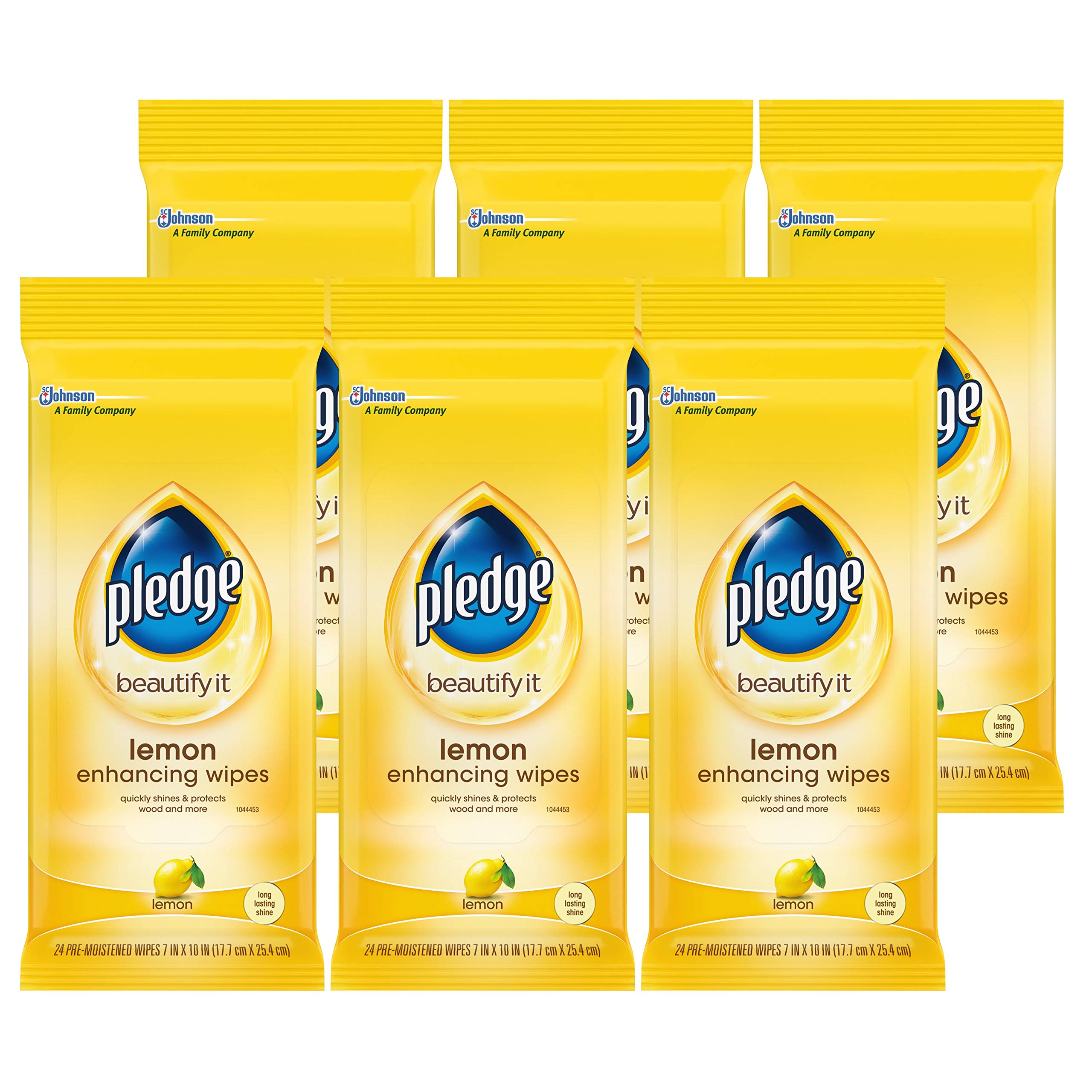 Pledge Beautify It Lemon Enhancing Wipes - Conveniently Dust Clean