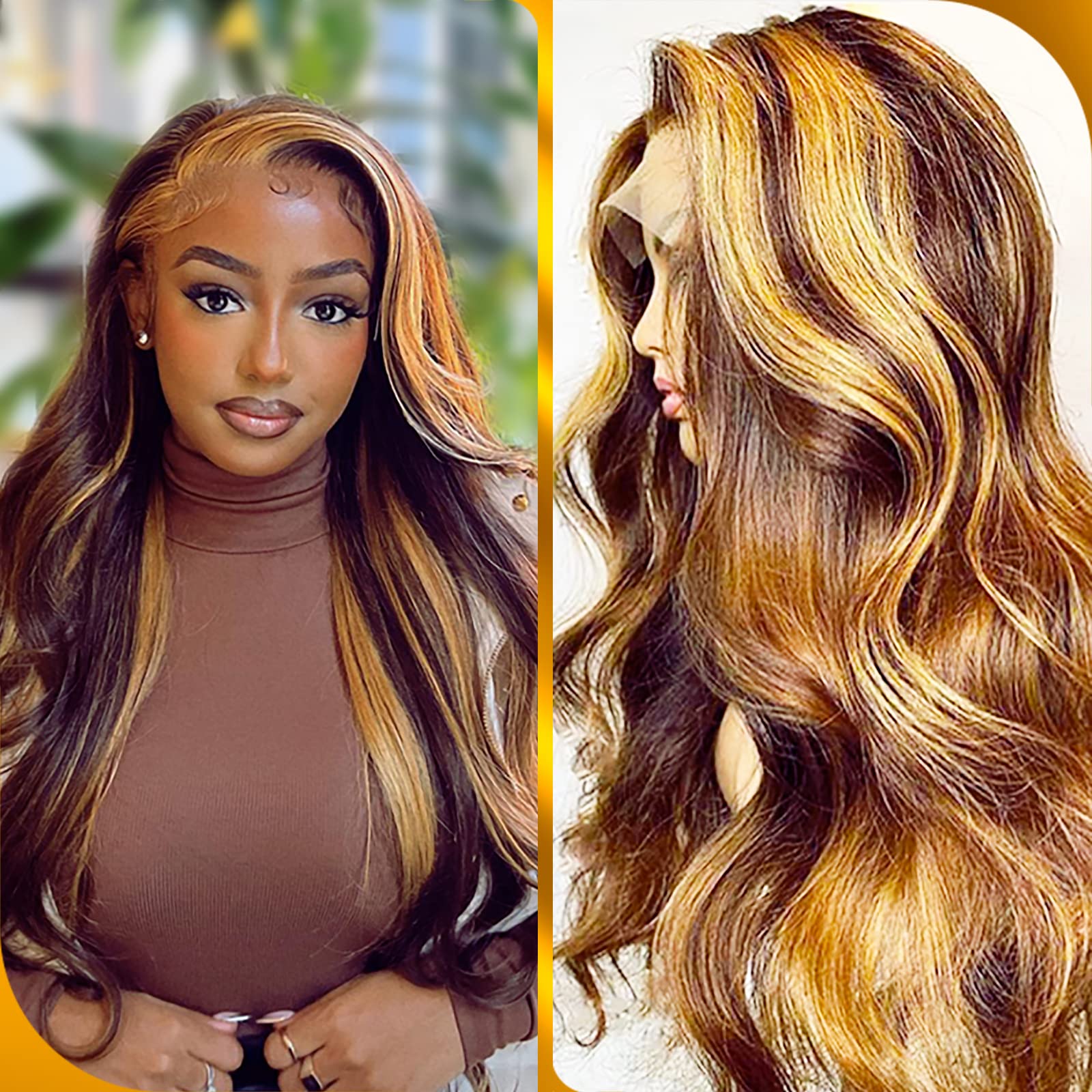 18Inch Straight Lace Front Wigs Human Hair 13x4 Glueless HD Lace