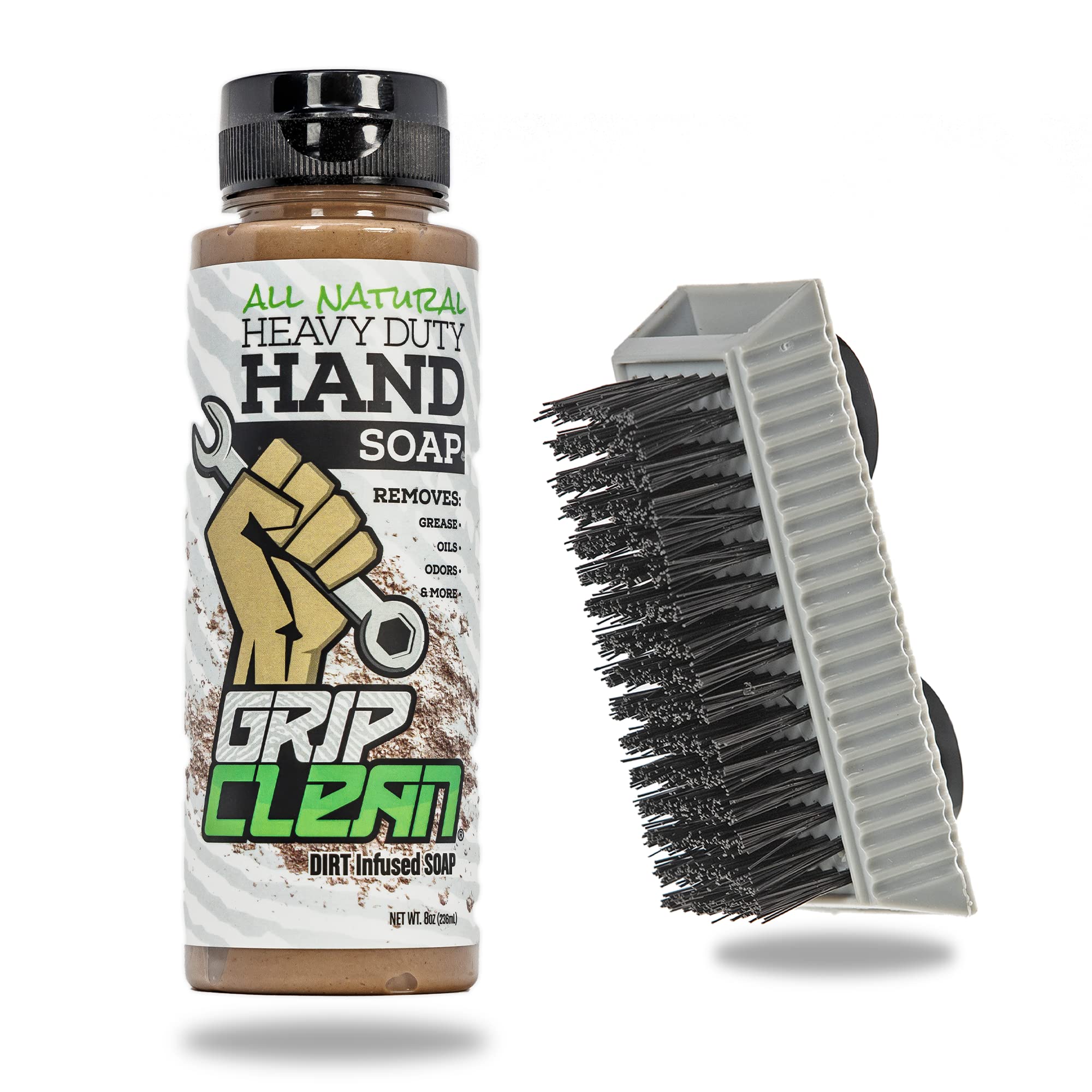 Grip Clean | Degreaser Hand Cleaner for Auto Mechanics - Dirt-Infused  Liquid Hand Soap Absorbs Grease, Oil, & Odors. Natural Heavy Duty Pumice  Soap