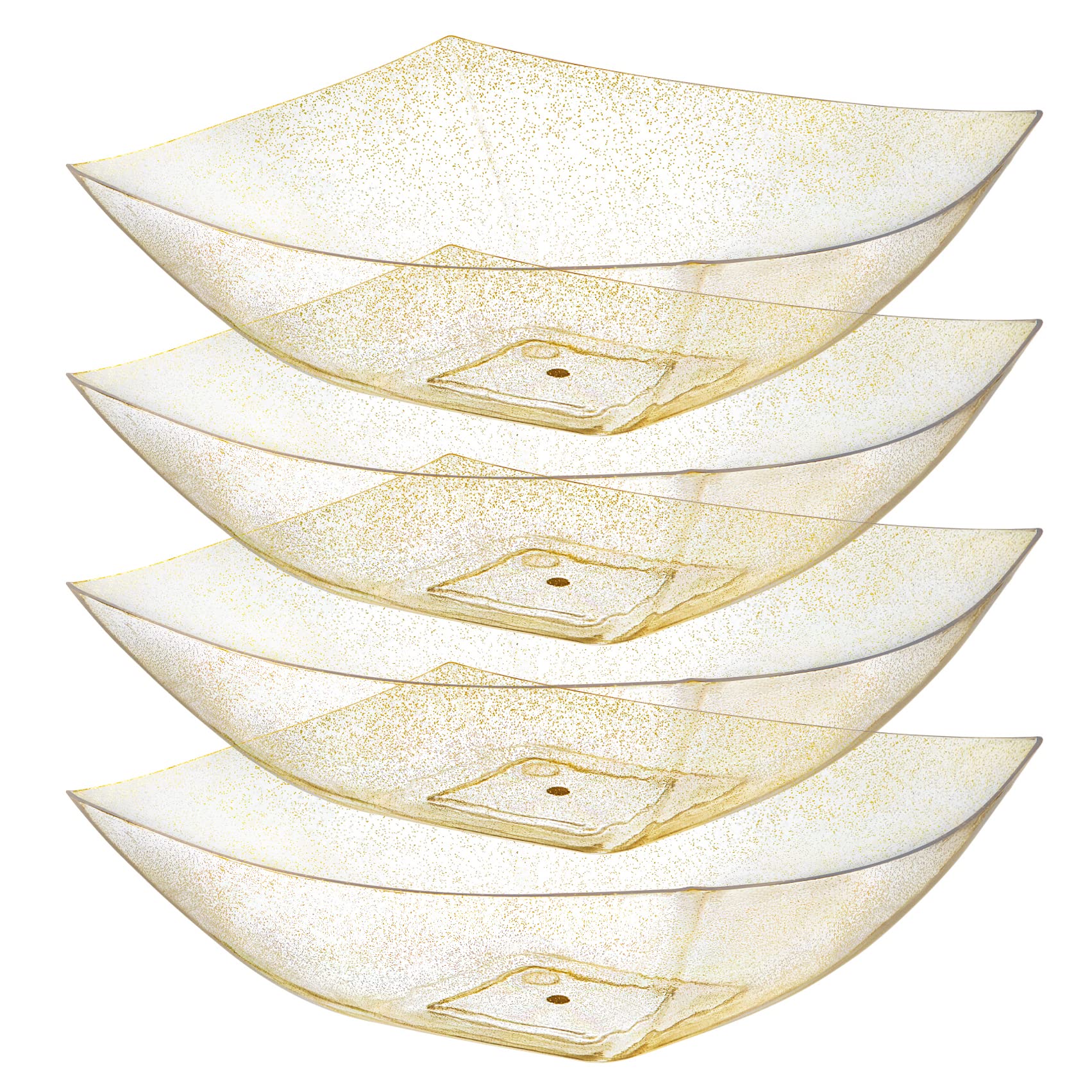 Posh Setting White Plastic Serving Bowls for Parties, Disposable Plastic  Angled Serving Bowls, Hard Plastic Large Party Snack Bowls, Chips Bowls