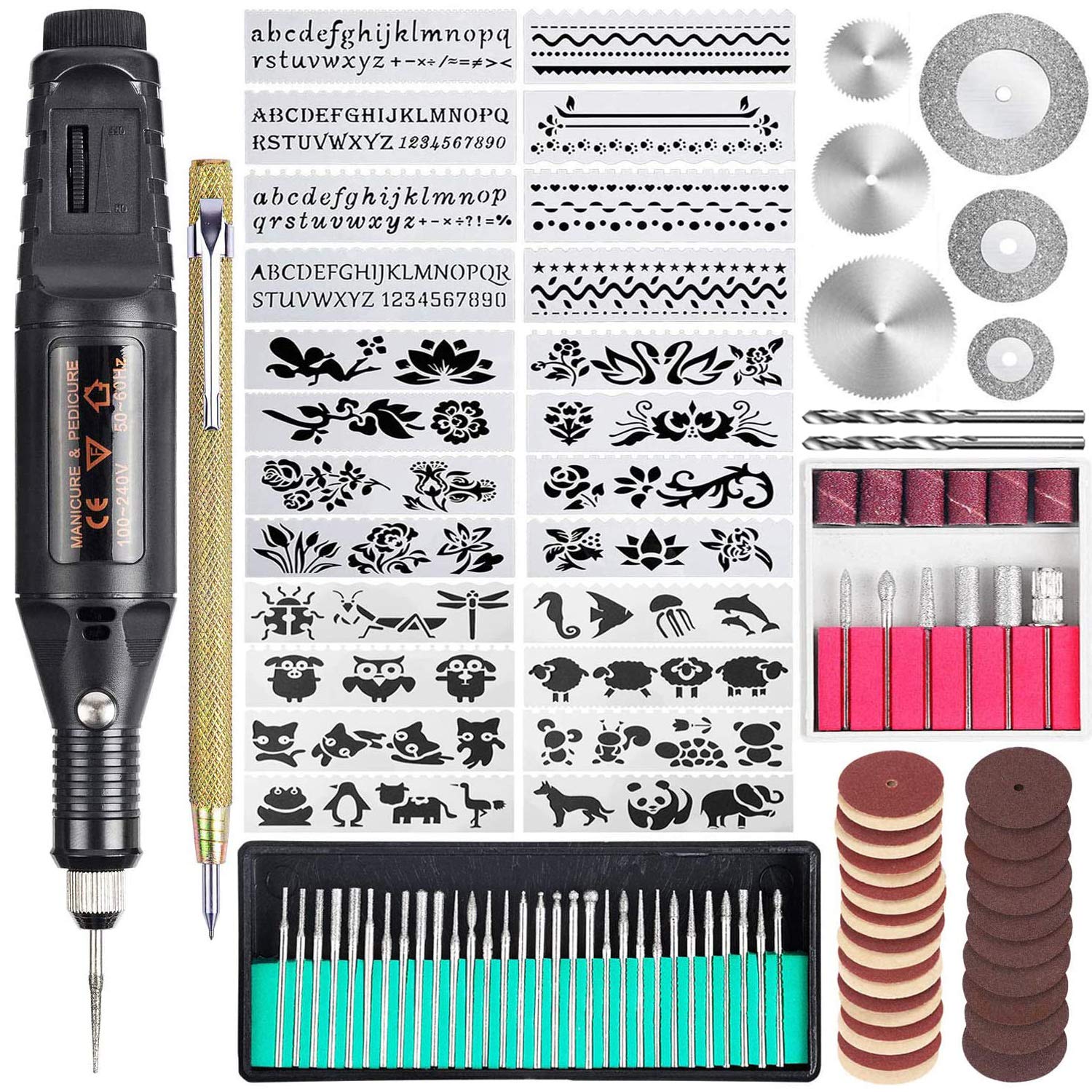 Diy Mini Electric Drill, Grinder To Send 108 Drill Accessories, Engraving  And Polishing Set, Engraving Pen Tools, Engraving Machine