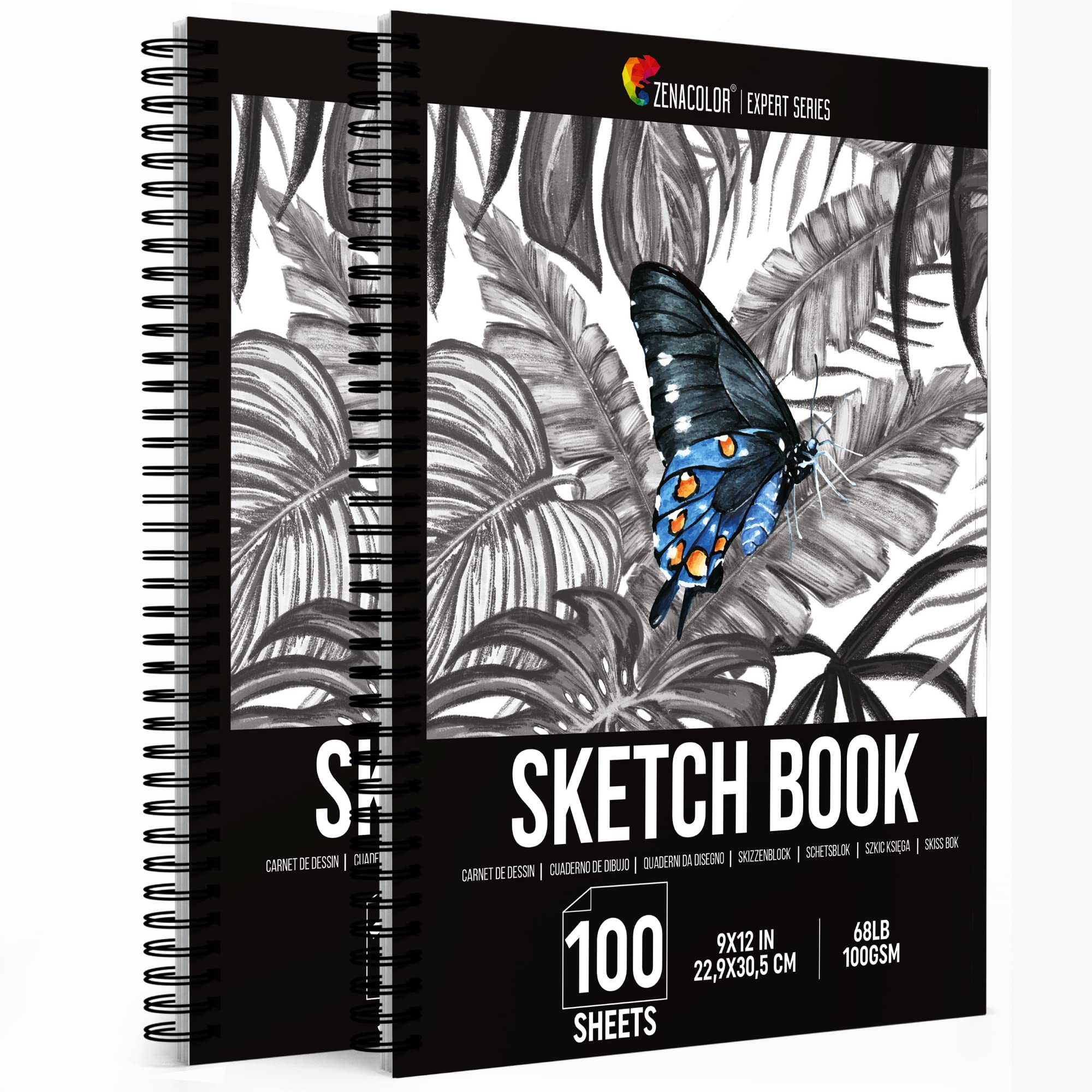 2 Pack A4 Sketchbook Spiral Bound Sketch Pad, White India