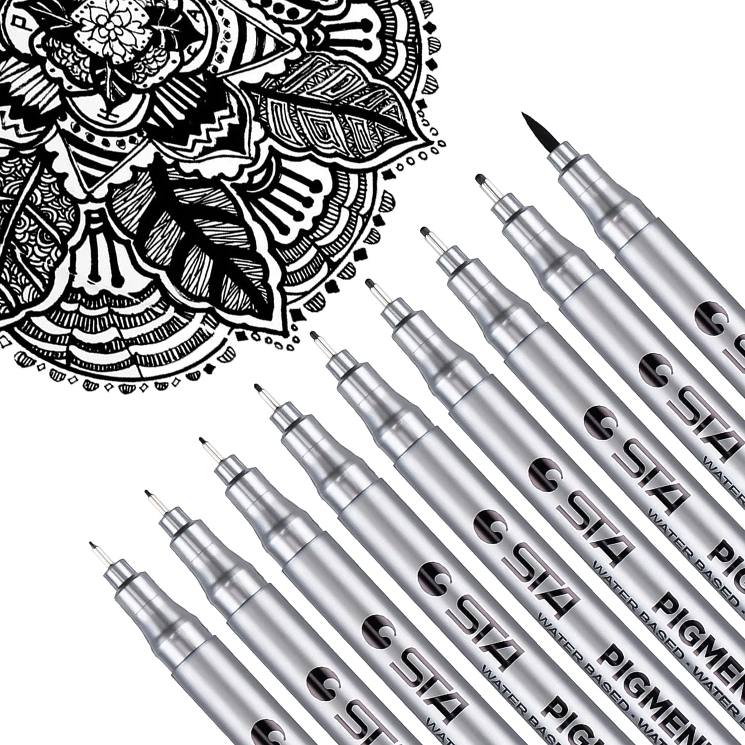 Dyvicl Black Micro-Pen Fineliner Ink Pens Pigment Liner Multiliner Pens  Micro Fine Point Drawing Pens