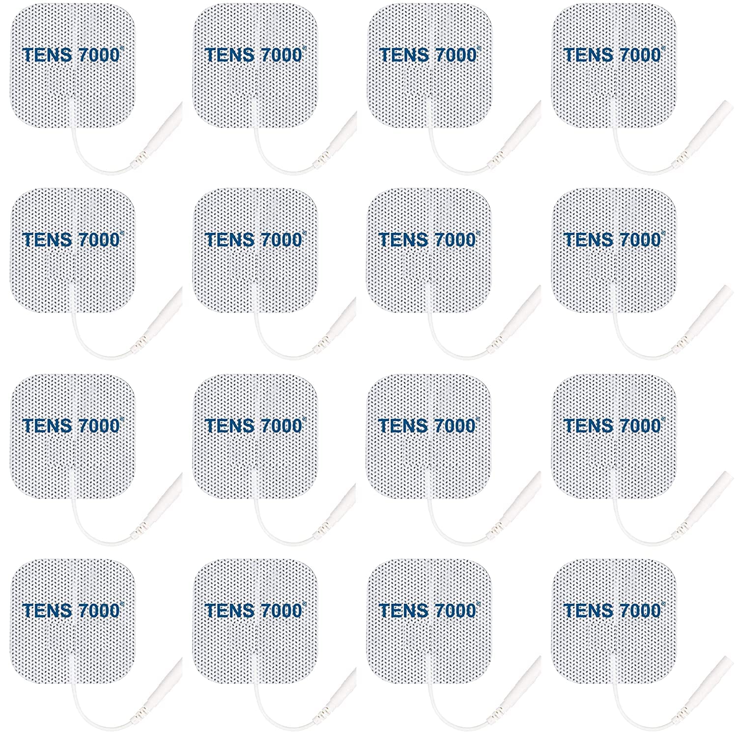 Tens 7000 Official Tens Unit Replacement Pads 48 Pack, Premium Quality OTC Tens Unit Pads, 2 x 2 Compatible with Most Tens Machines, Replacement