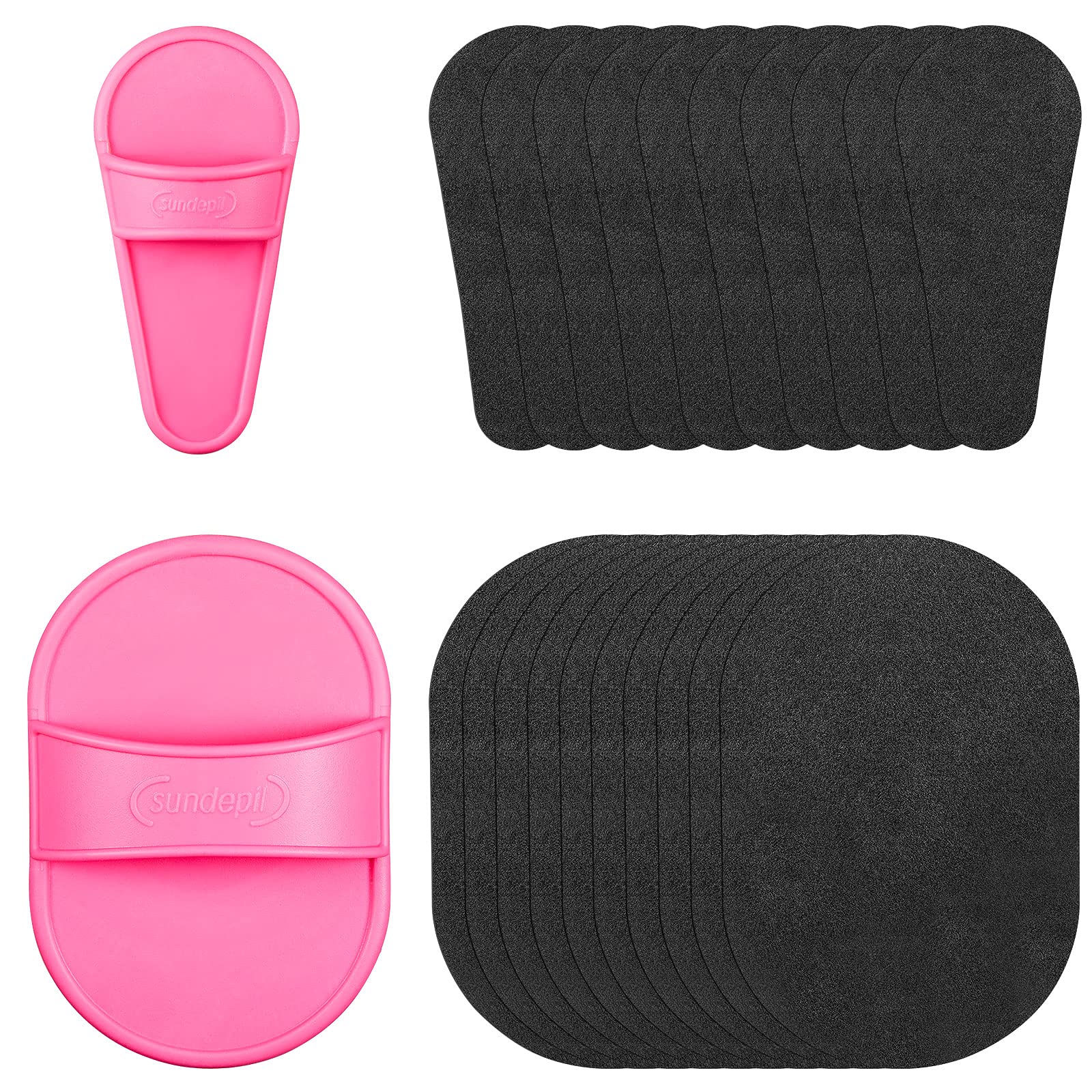 102 Pieces Hair Removal Pad Sets Smooth Away Hair Removal Kit, 2 Sizes  Smooth Legs Skin Pad and 100 Pieces Exfoliation Fine Sandpaper, Lip Facial Hair  Removal Pad for Women Girls (Black Sandpaper)