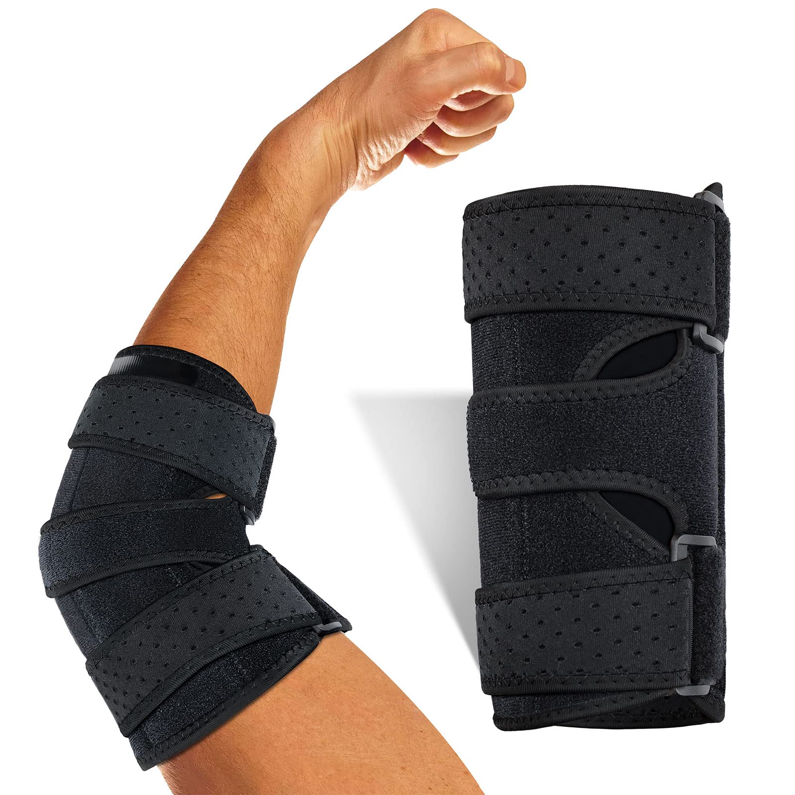 Elbow Brace for Pain Relief, Elbow Splint Immobilizer for Cubital Tunnel  Syndrome Tennis Elbow and Golf Elbow, Night Elbow Sleep Support Elbow  Stabilizer Ulnar Nerve Entrapment Bursitis Tendonitis